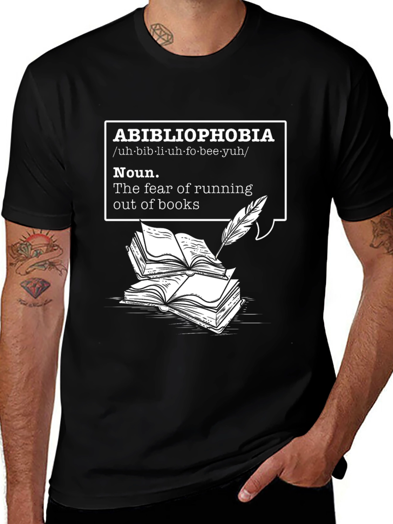 Abibliophobia T-Shirt - Fear of Running Out of Books