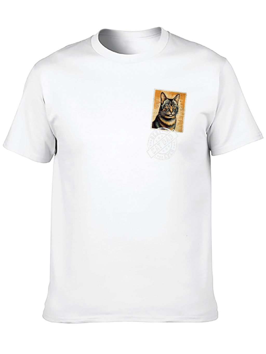 Best Cat Dad Ever Graphic Tee - Black