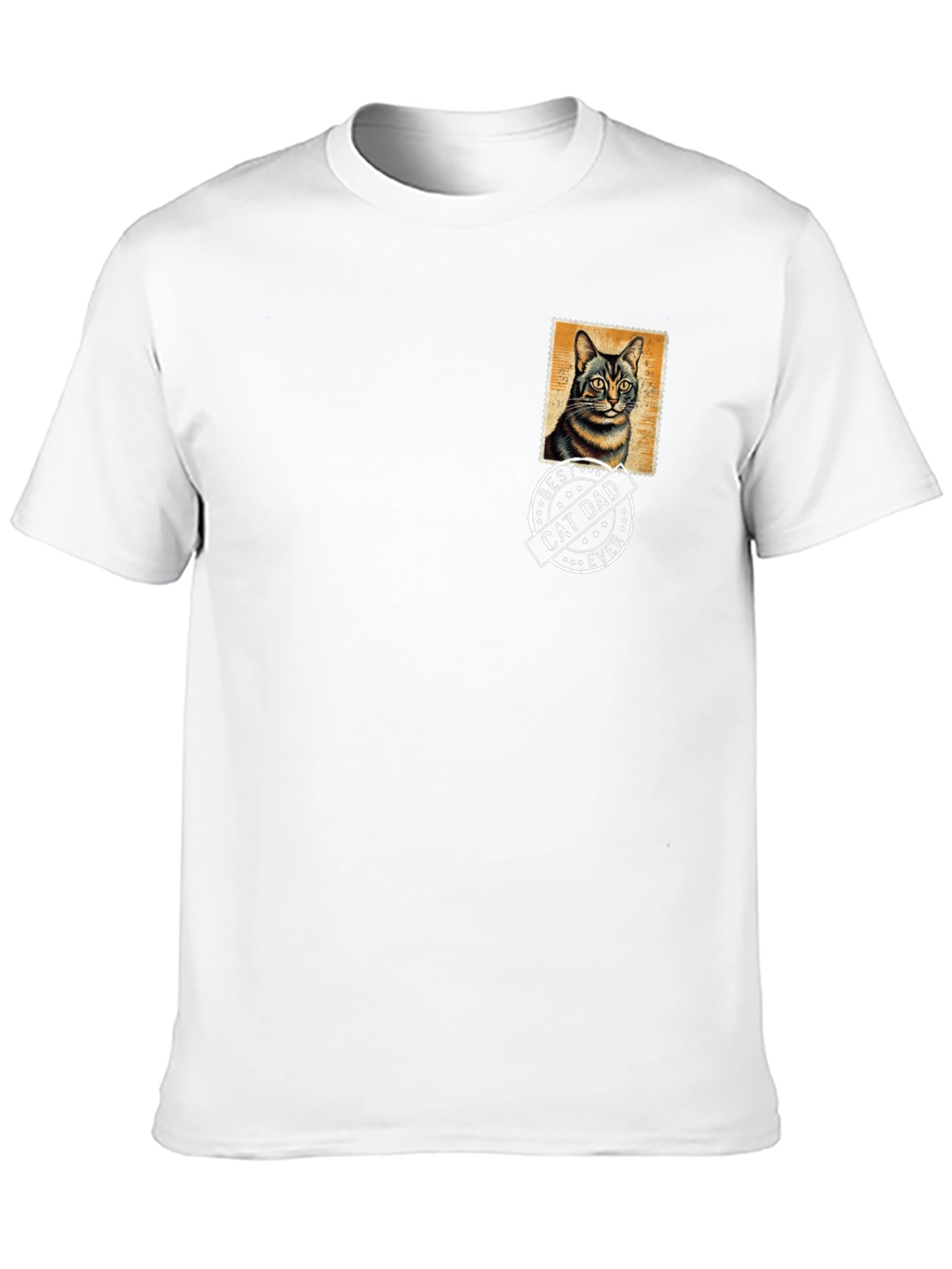 Best Cat Dad Ever Graphic Tee - Black
