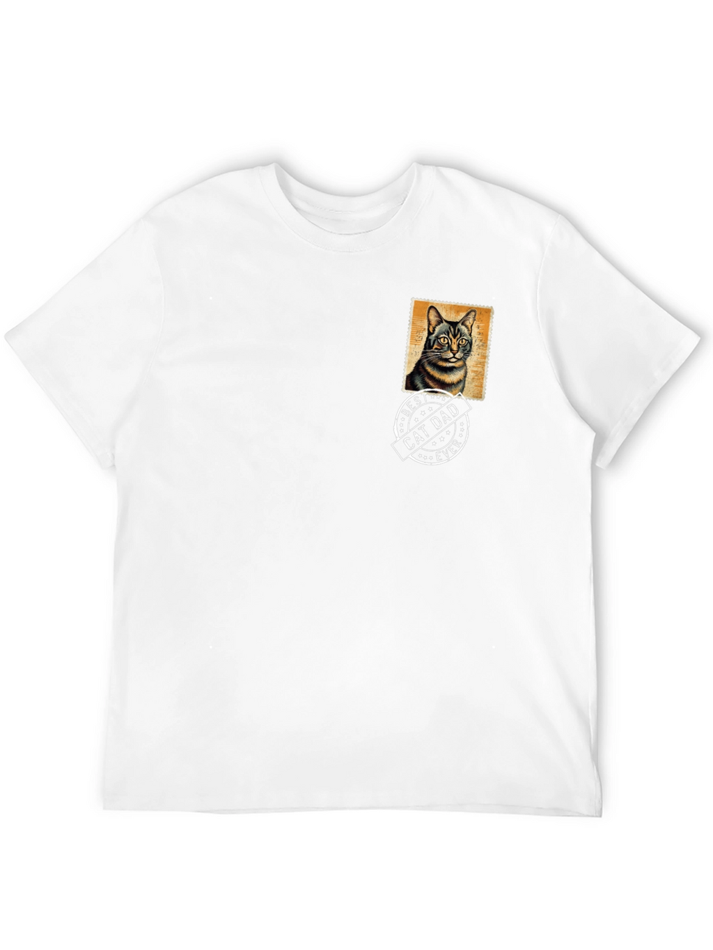 Best Cat Dad Ever Graphic Tee - Black