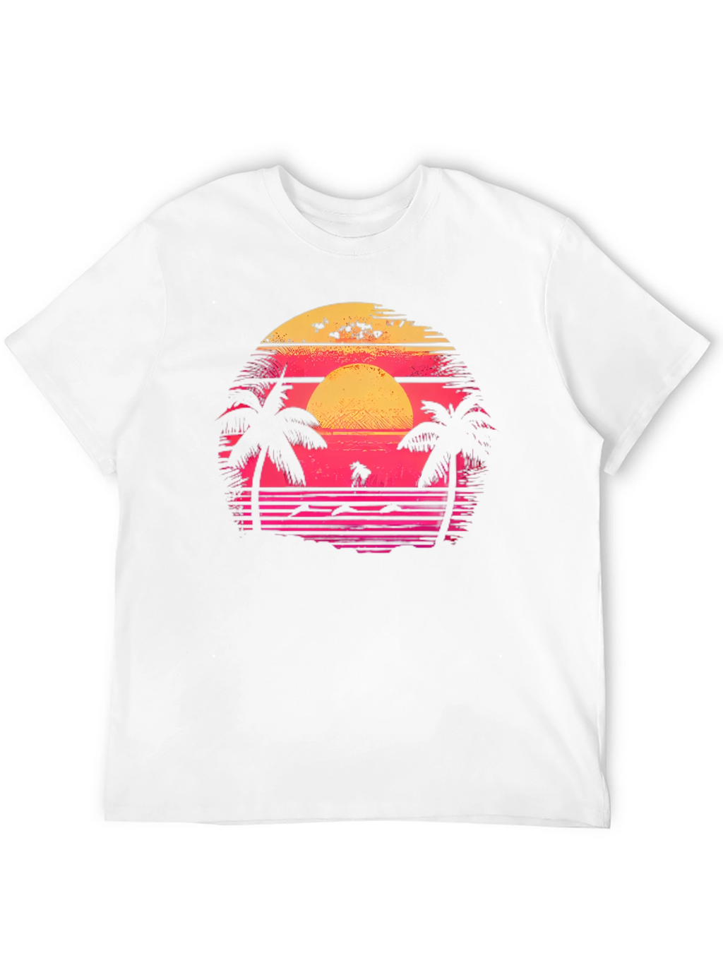 Retro Sunset Palm Tree Graphic Tee