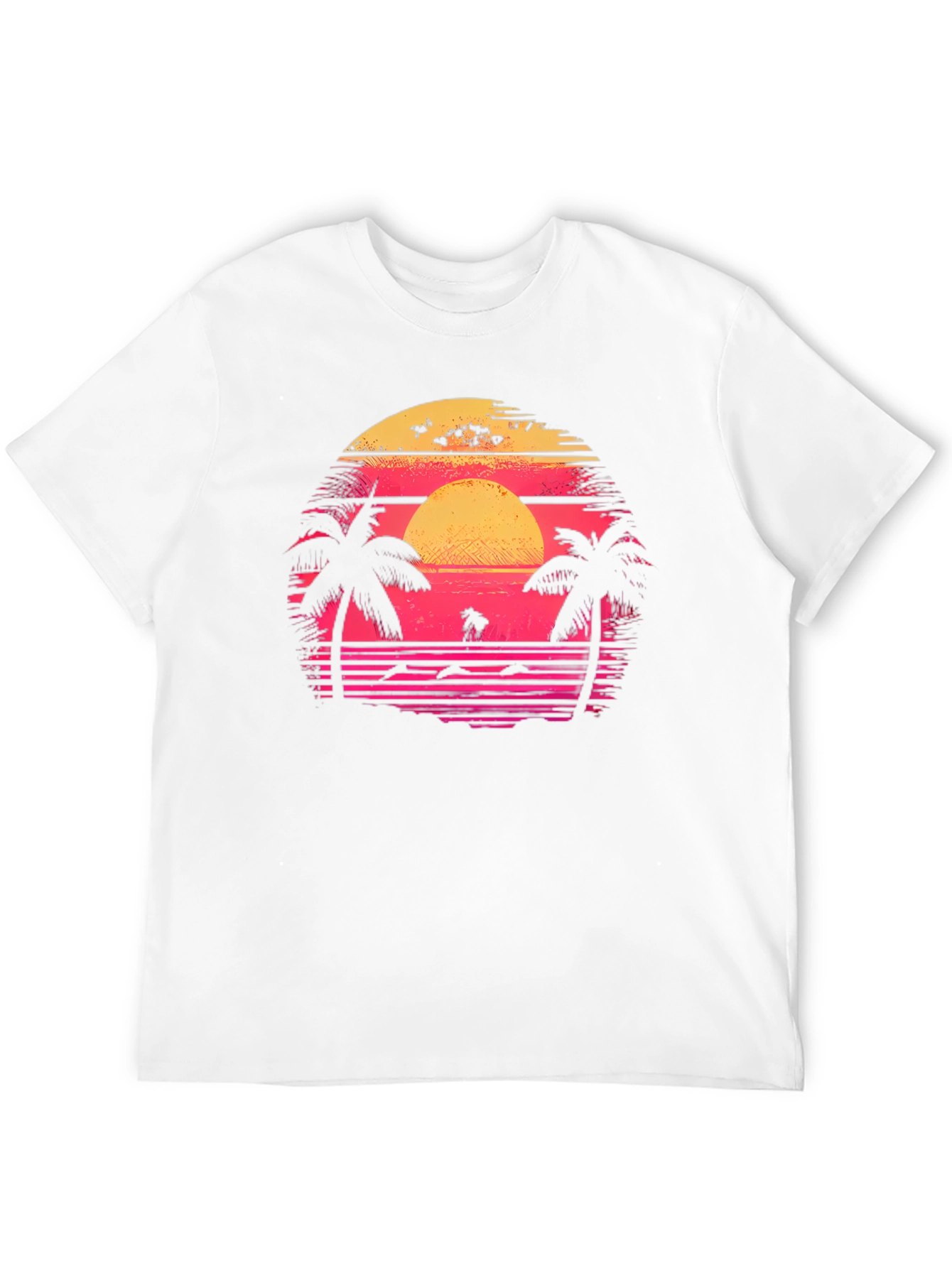 Retro Sunset Palm Tree Graphic Tee