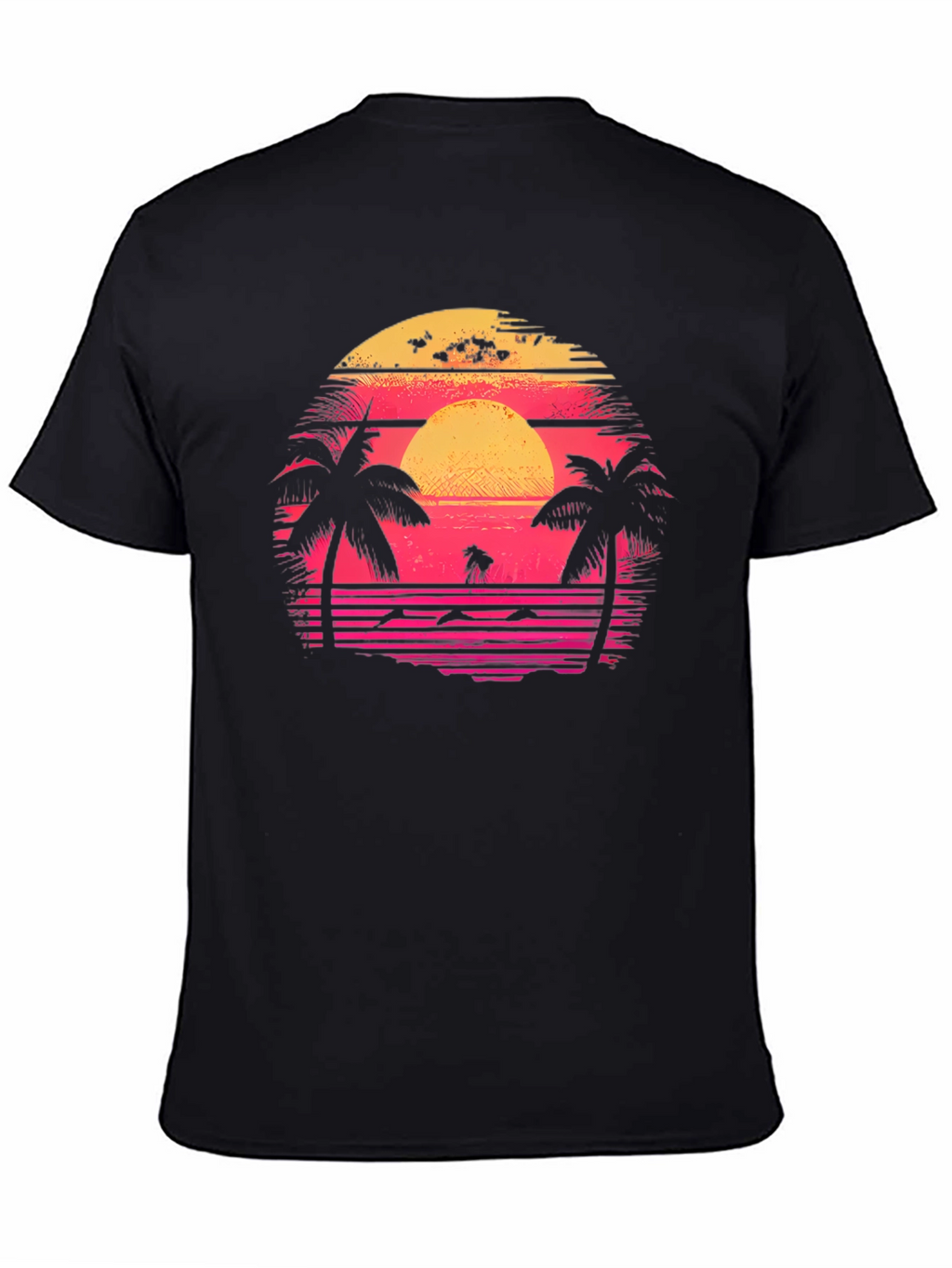 Retro Sunset Palm Tree Graphic Tee