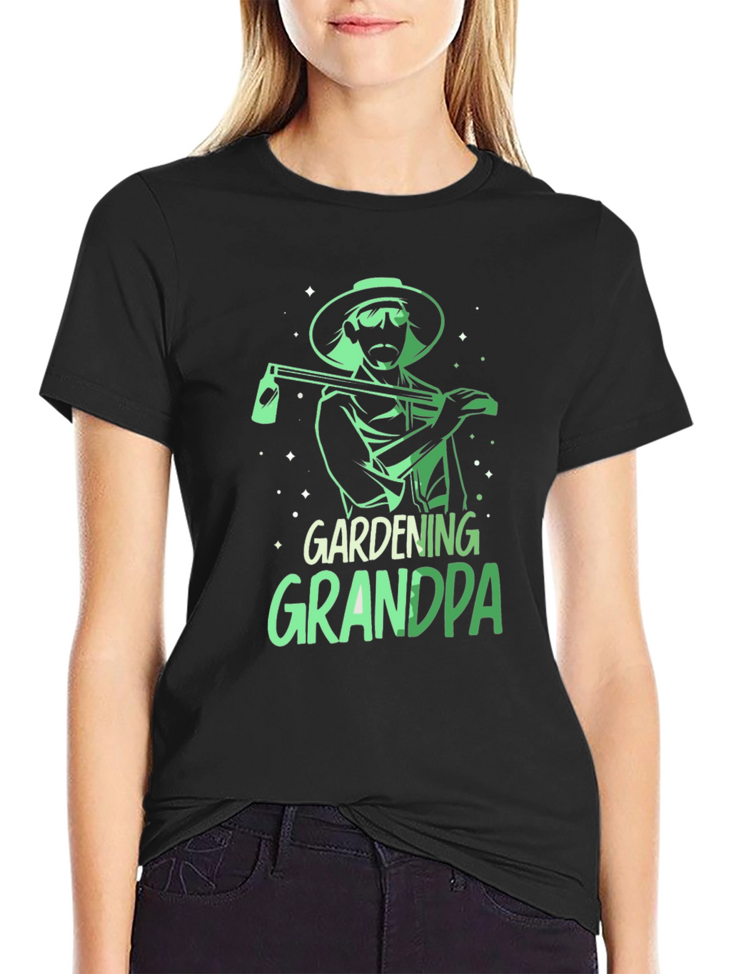 Gardening Grandpa T-Shirt - Black Graphic Tee