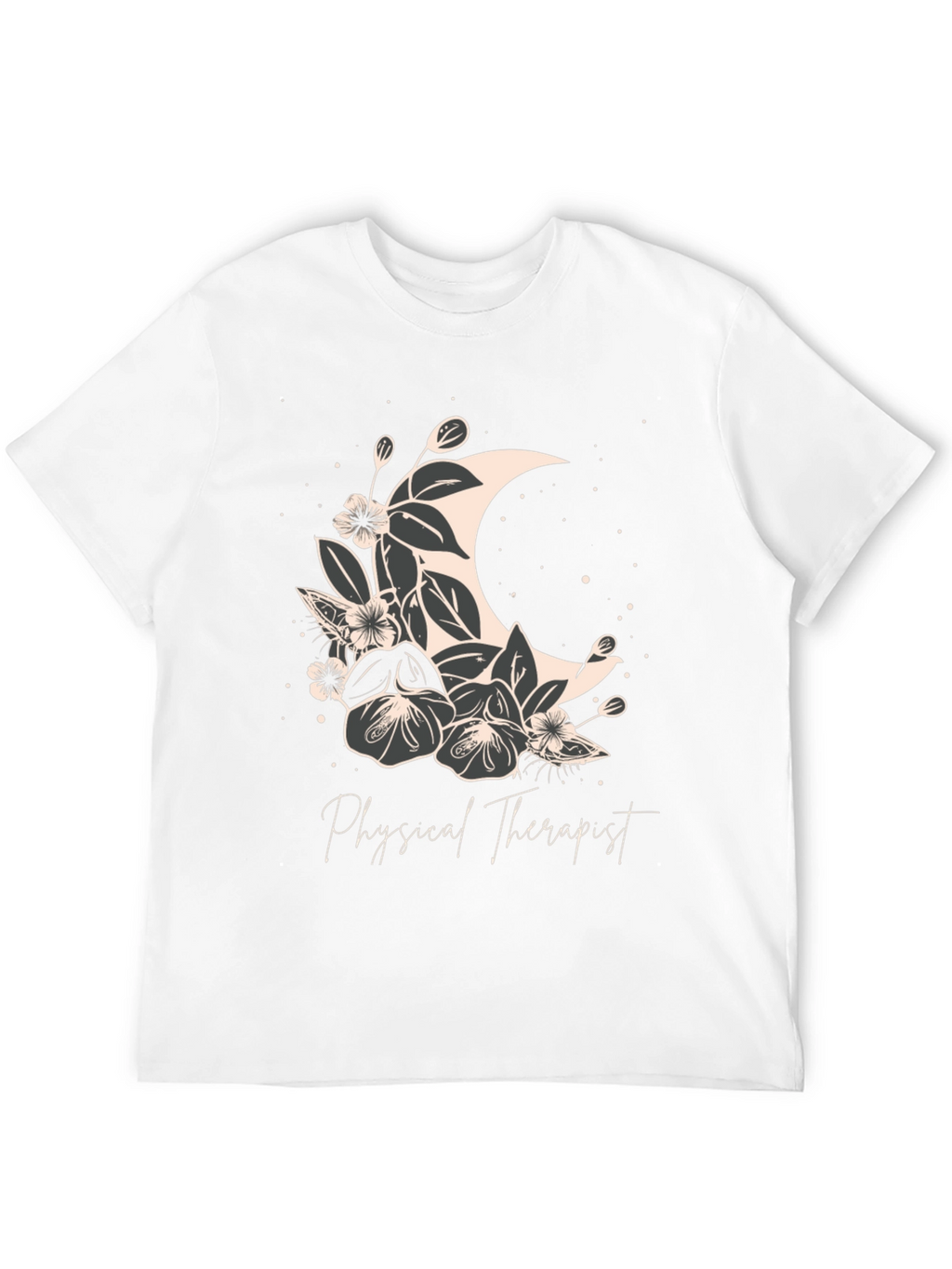 Floral Moon Physical Therapist T-Shirt