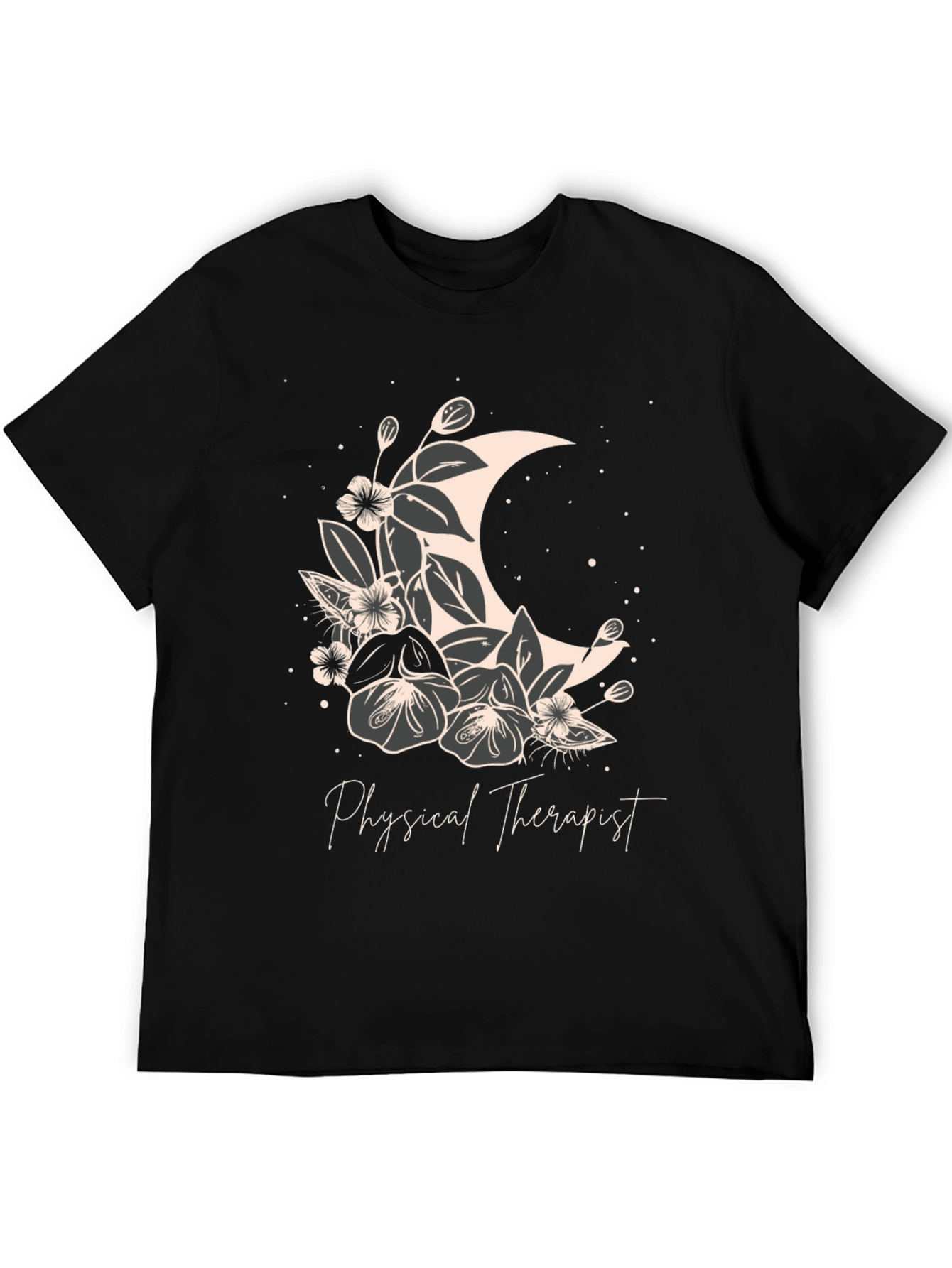 Floral Moon Physical Therapist T-Shirt