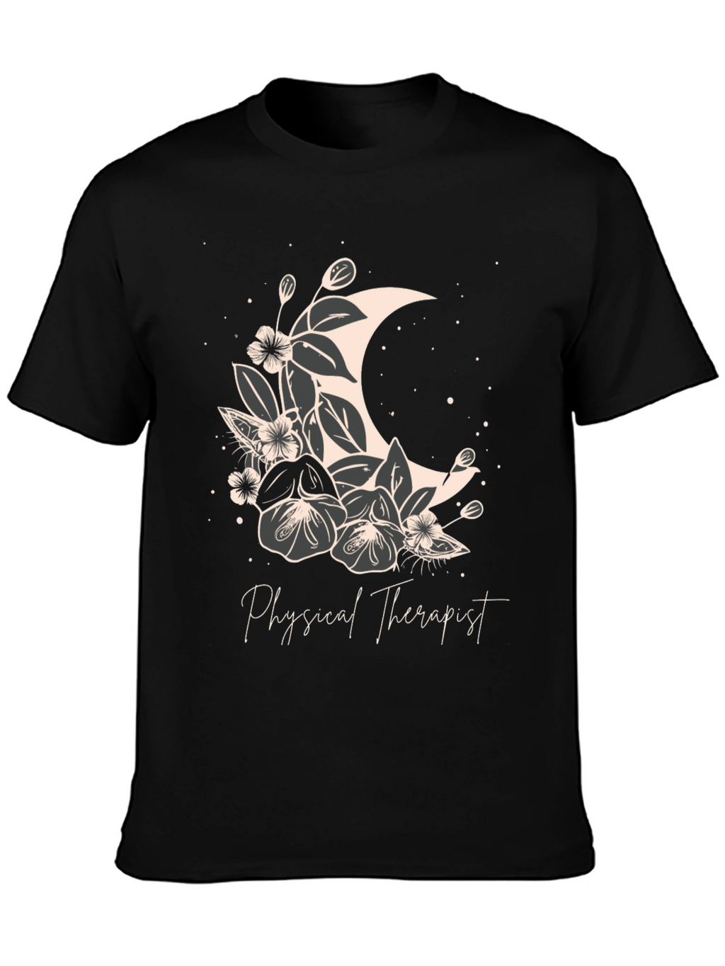 Floral Moon Physical Therapist T-Shirt