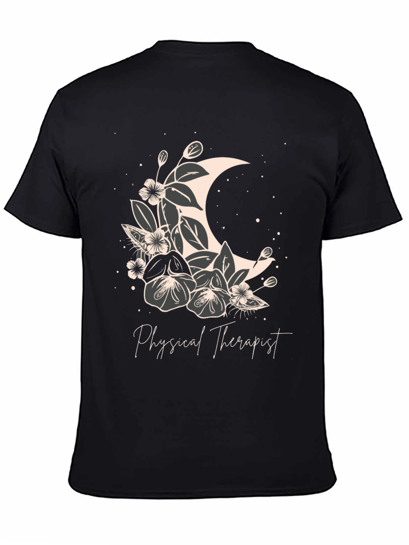 Floral Moon Physical Therapist T-Shirt