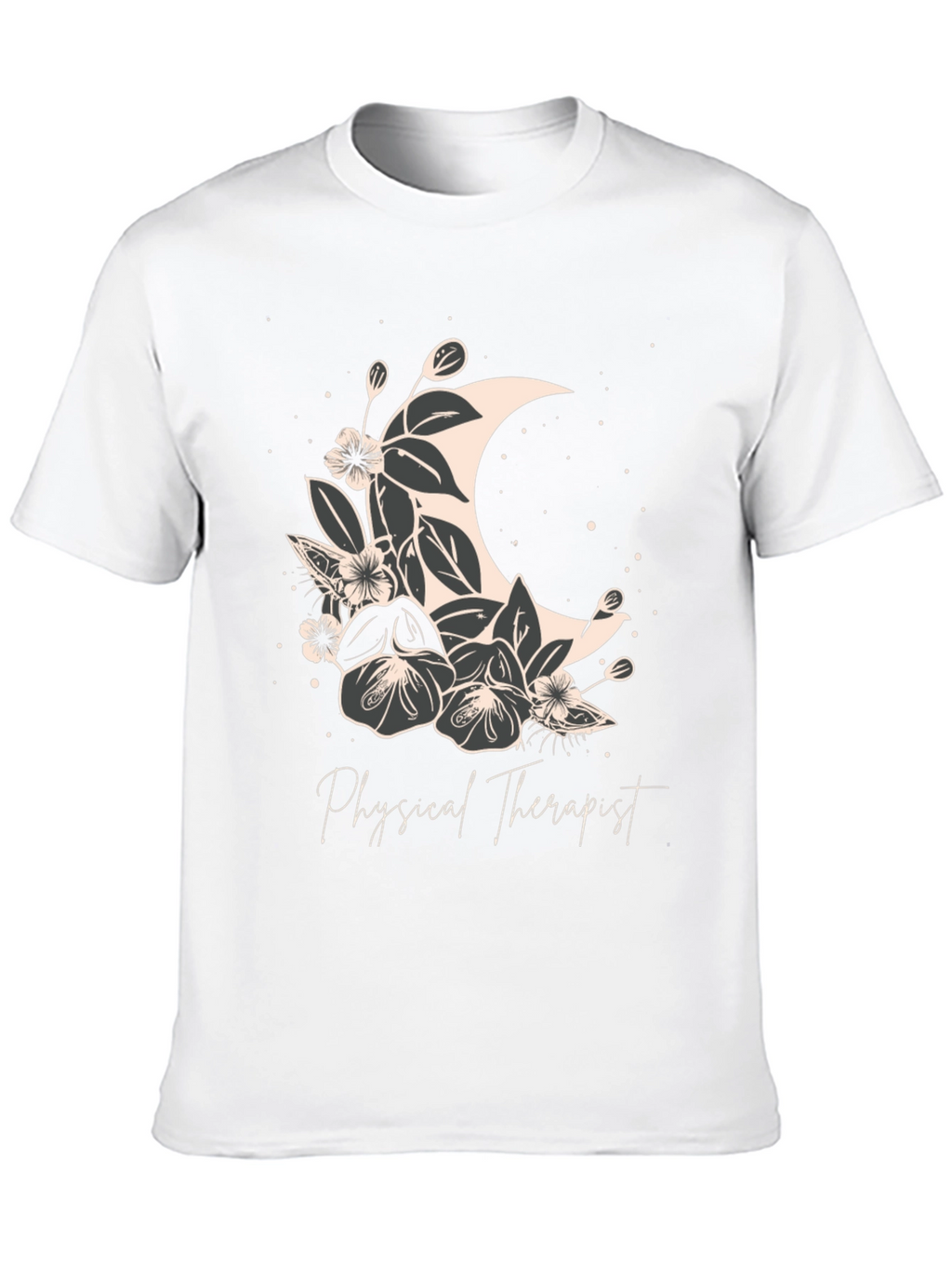 Floral Moon Physical Therapist T-Shirt