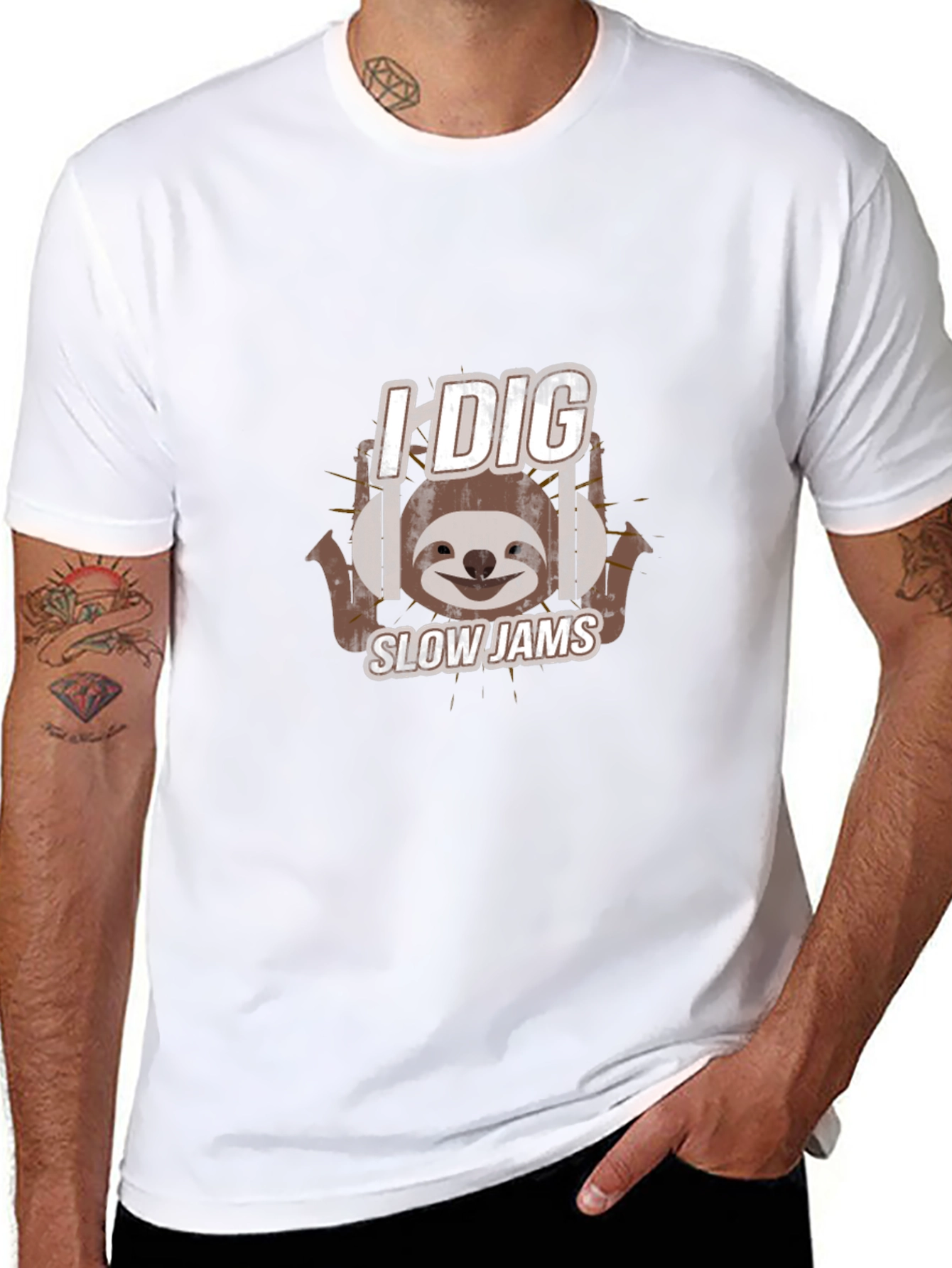 I Dig Slow Jams Sloth Graphic Tee