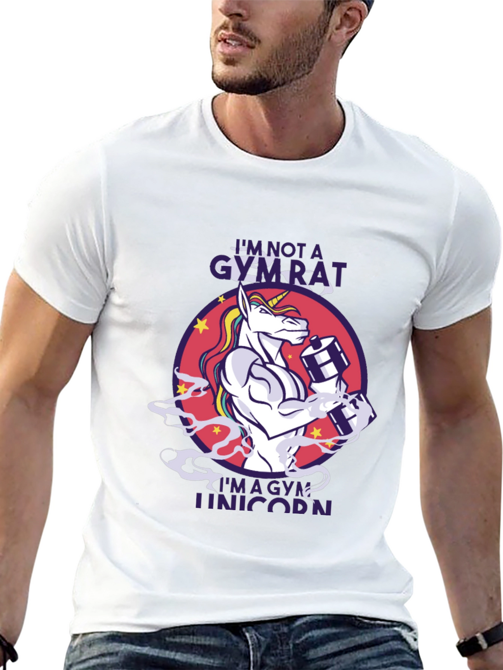 Gym Unicorn Graphic Tee