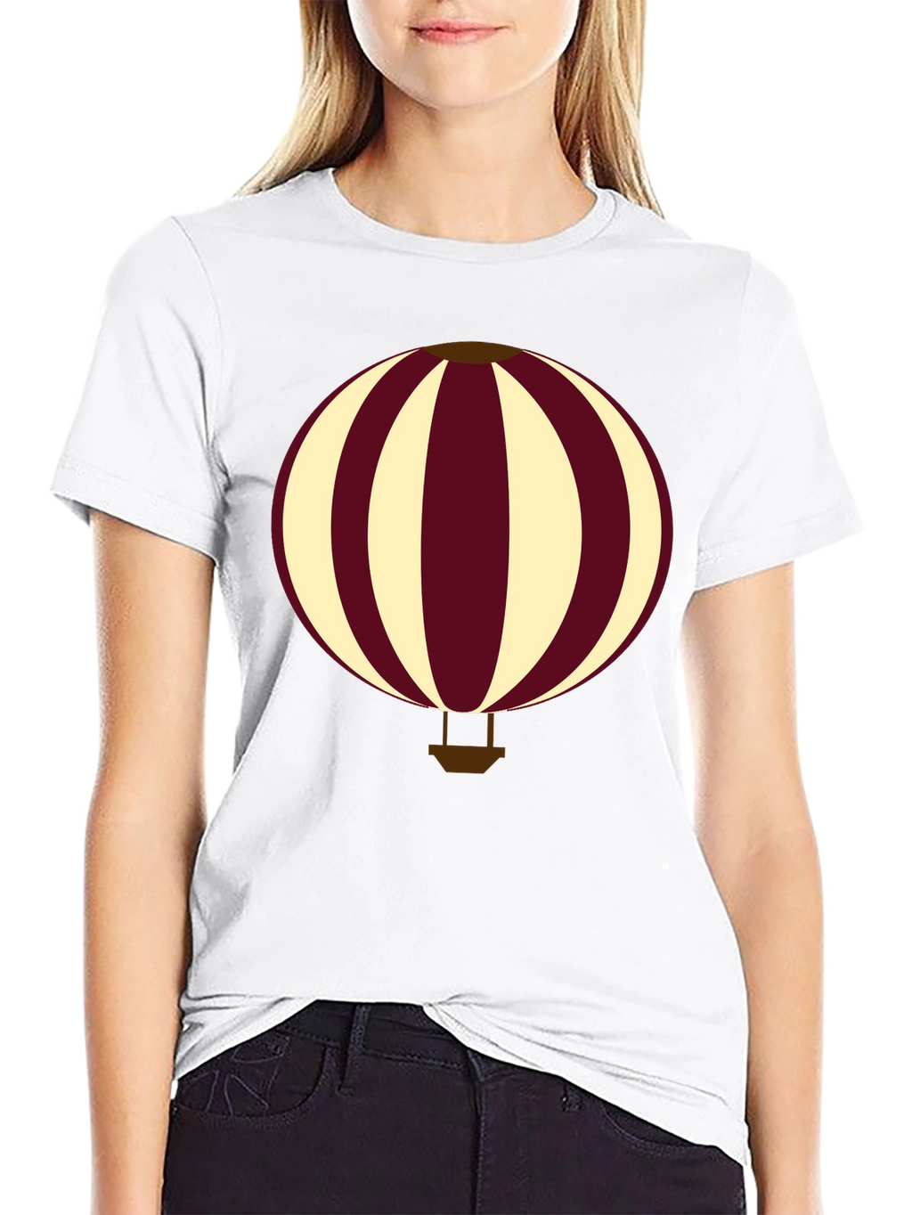 Hot Air Balloon Graphic Tee - Casual Comfort