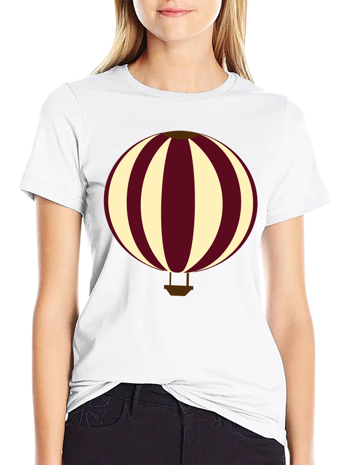 Hot Air Balloon Graphic Tee - Casual Comfort