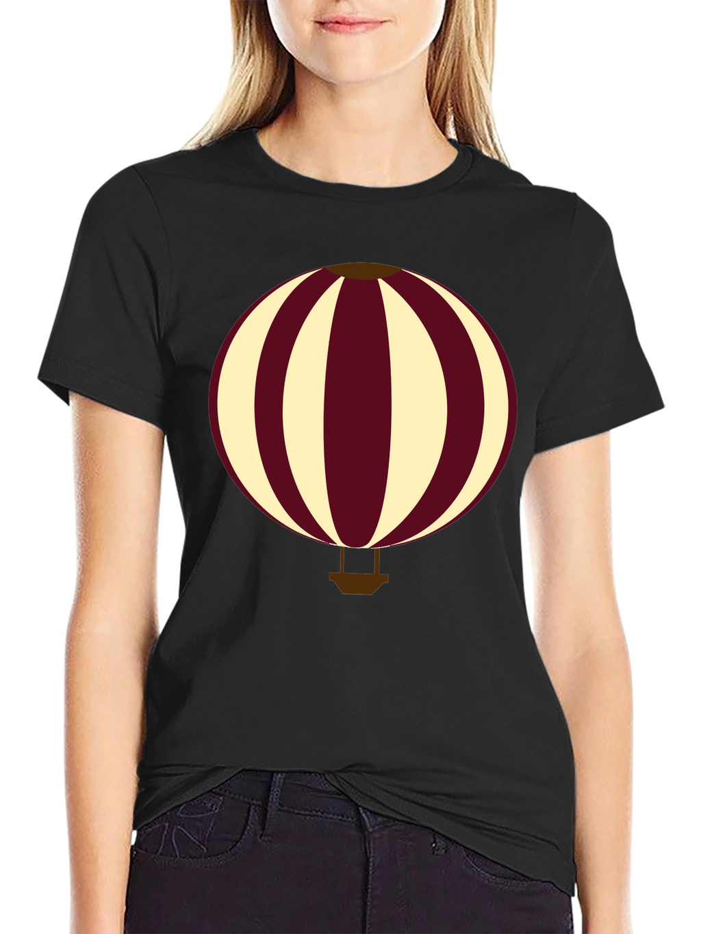 Hot Air Balloon Graphic Tee - Casual Comfort