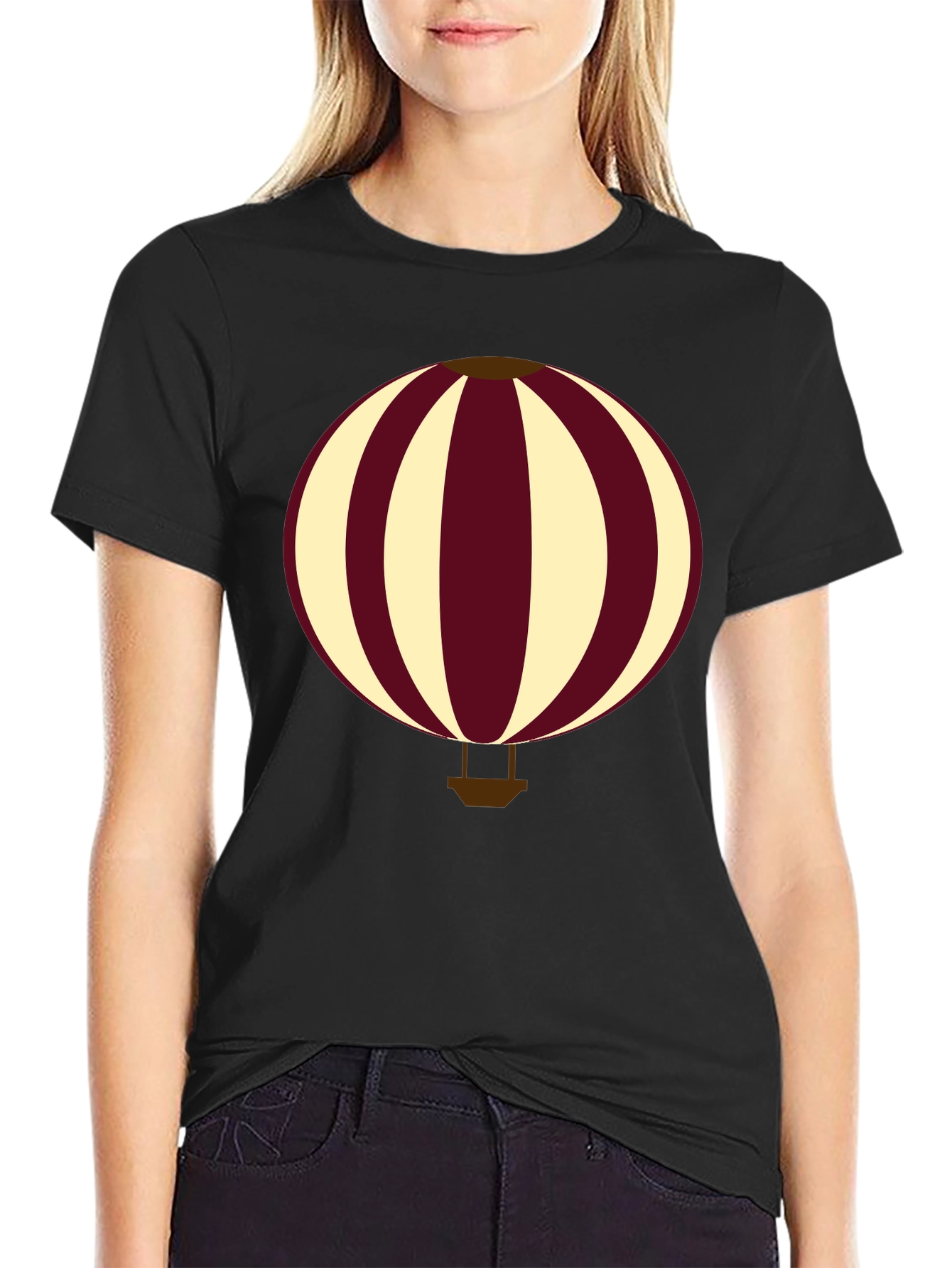 Hot Air Balloon Graphic Tee - Casual Comfort