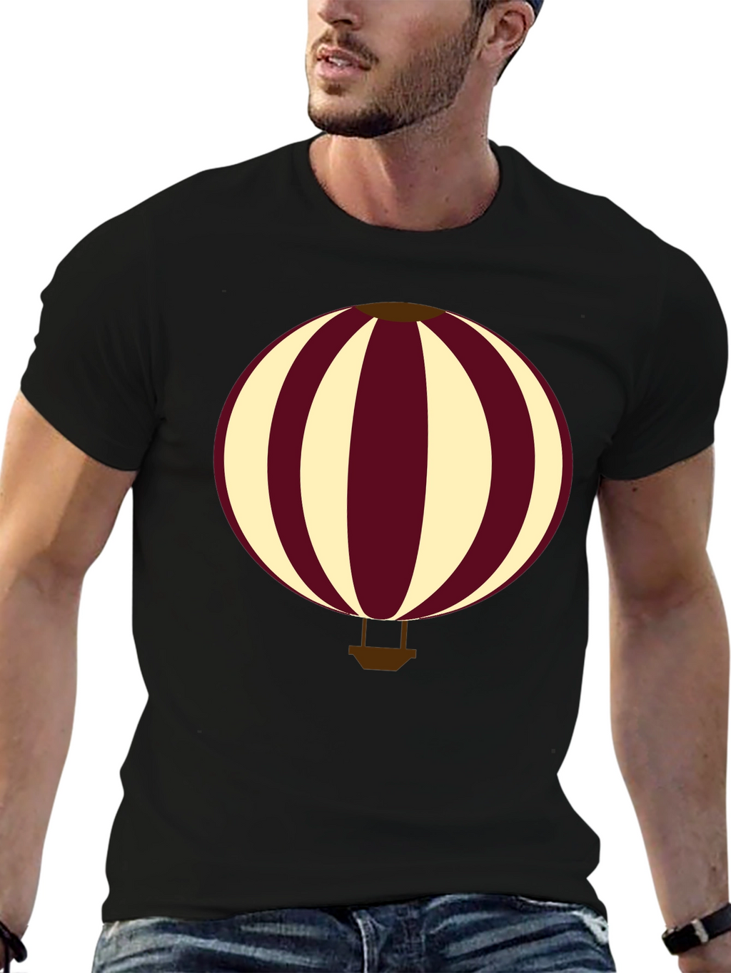 Hot Air Balloon Graphic Tee - Casual Comfort