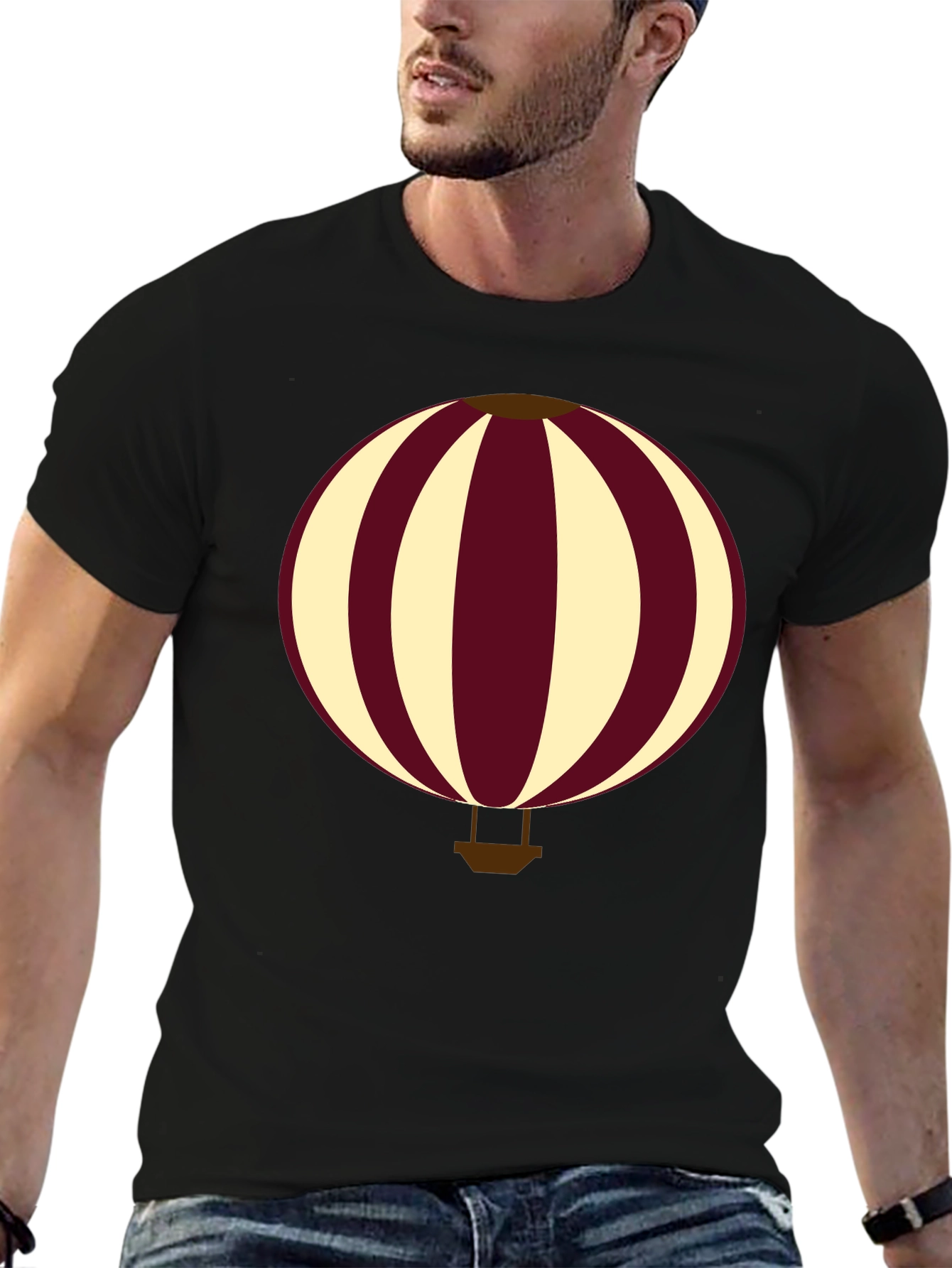 Hot Air Balloon Graphic Tee - Casual Comfort