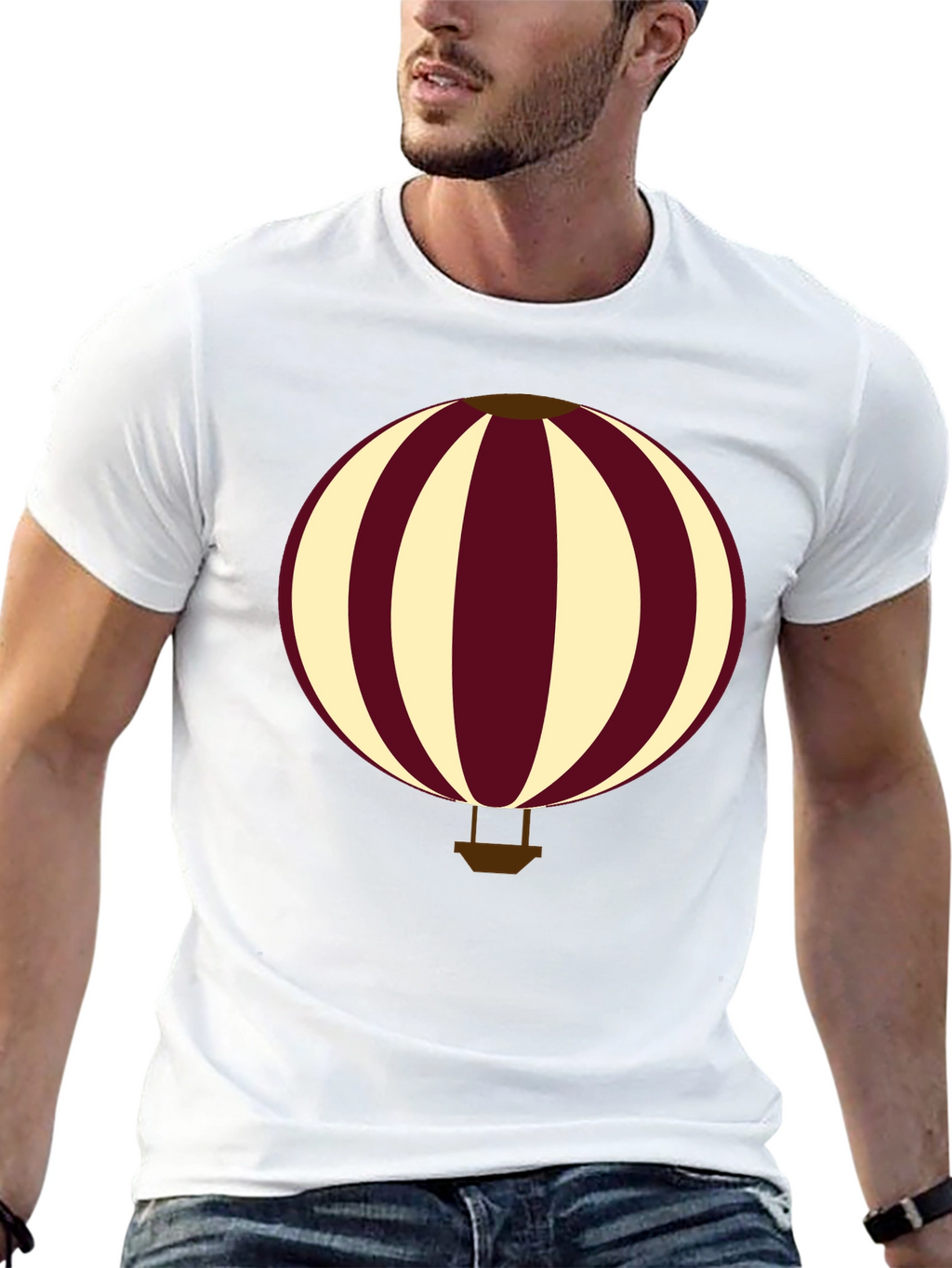 Hot Air Balloon Graphic Tee - Casual Comfort