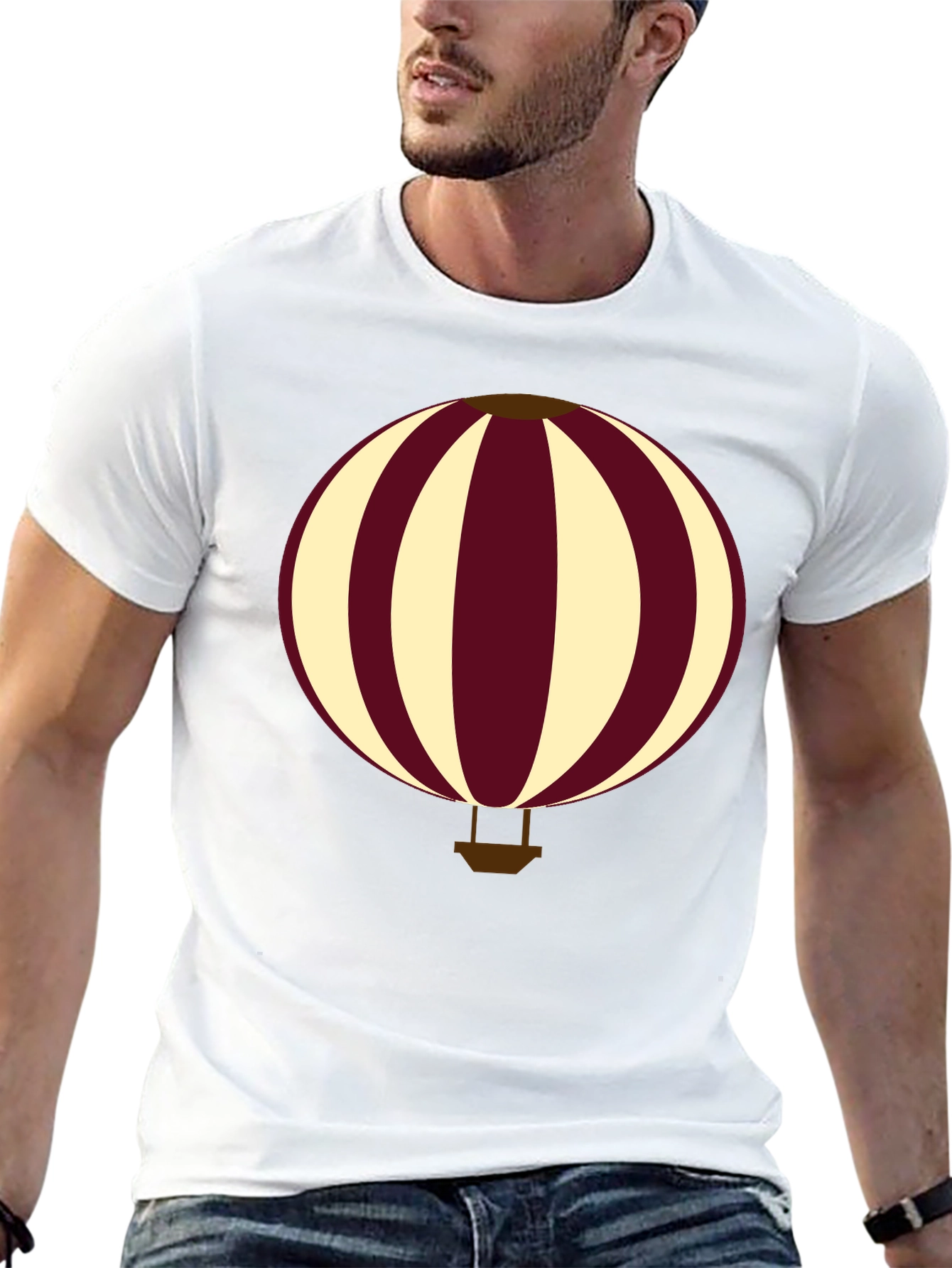 Hot Air Balloon Graphic Tee - Casual Comfort