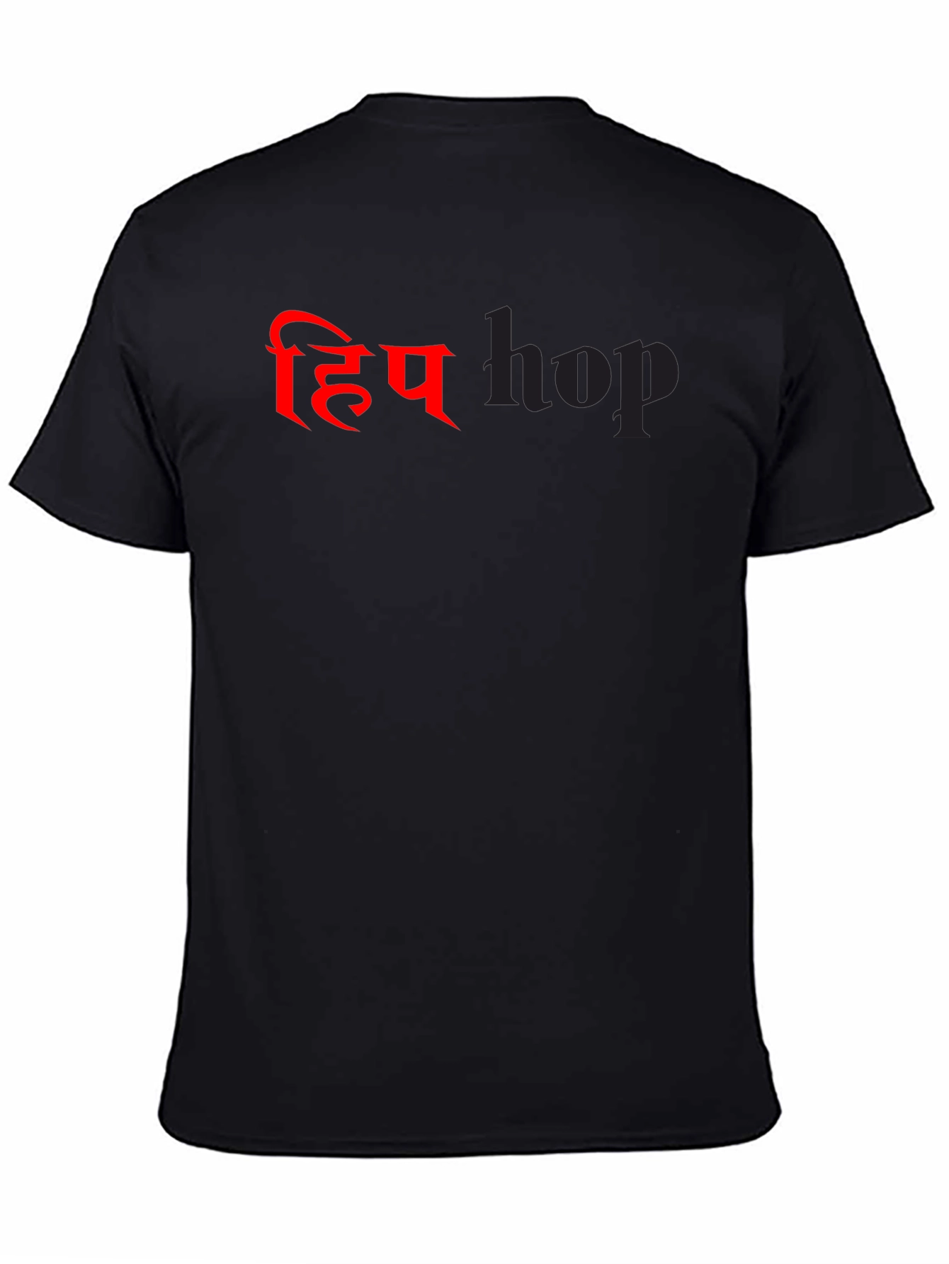 Hip Hop Graphic Tee - Black Cotton T-Shirt