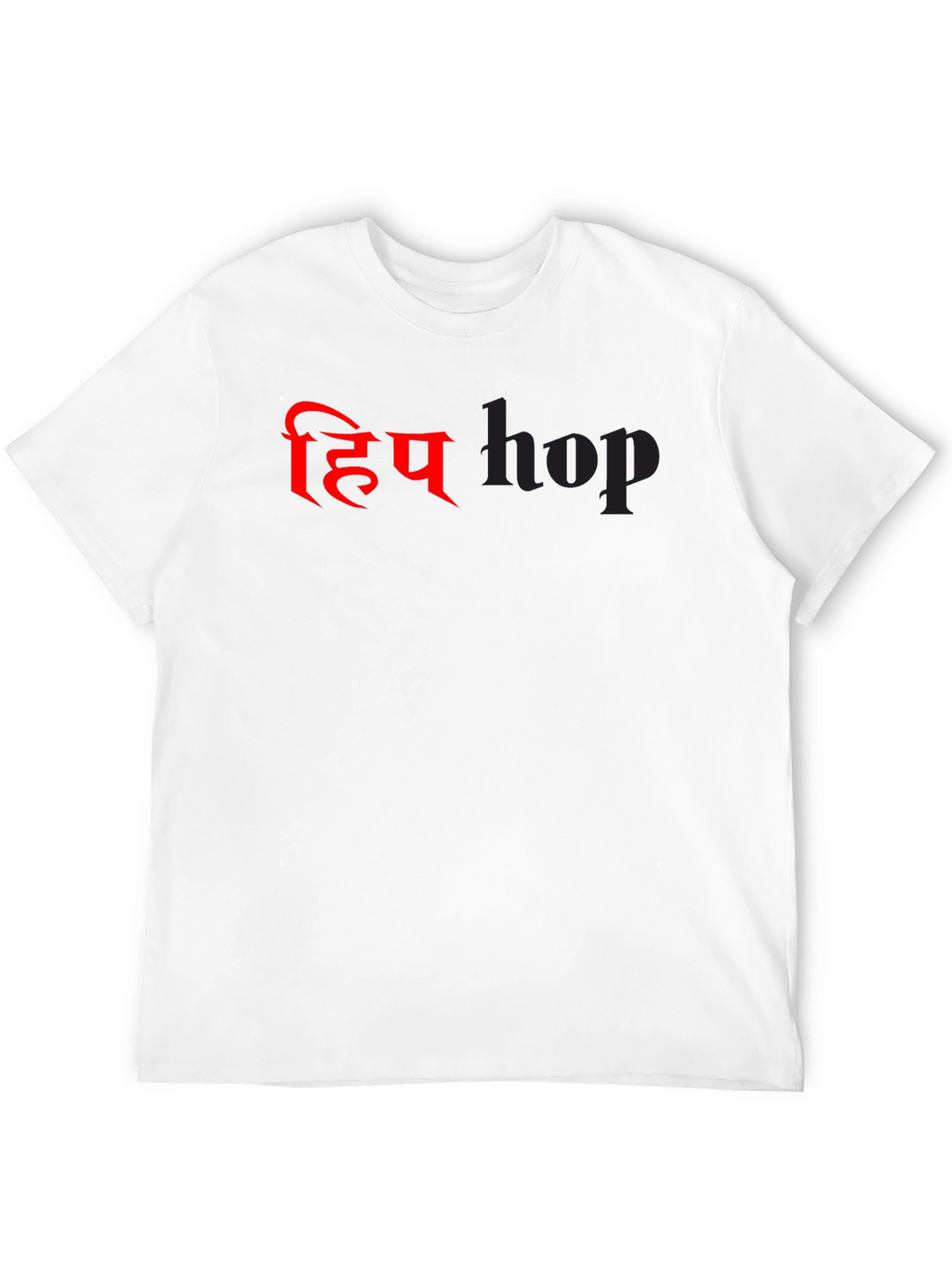 Hip Hop Graphic Tee - Black Cotton T-Shirt