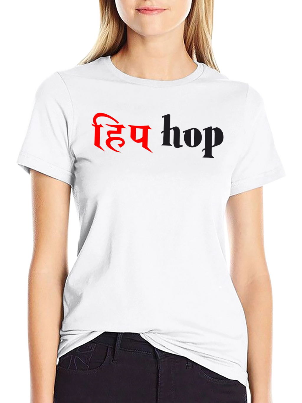 Hip Hop Graphic Tee - Black Cotton T-Shirt