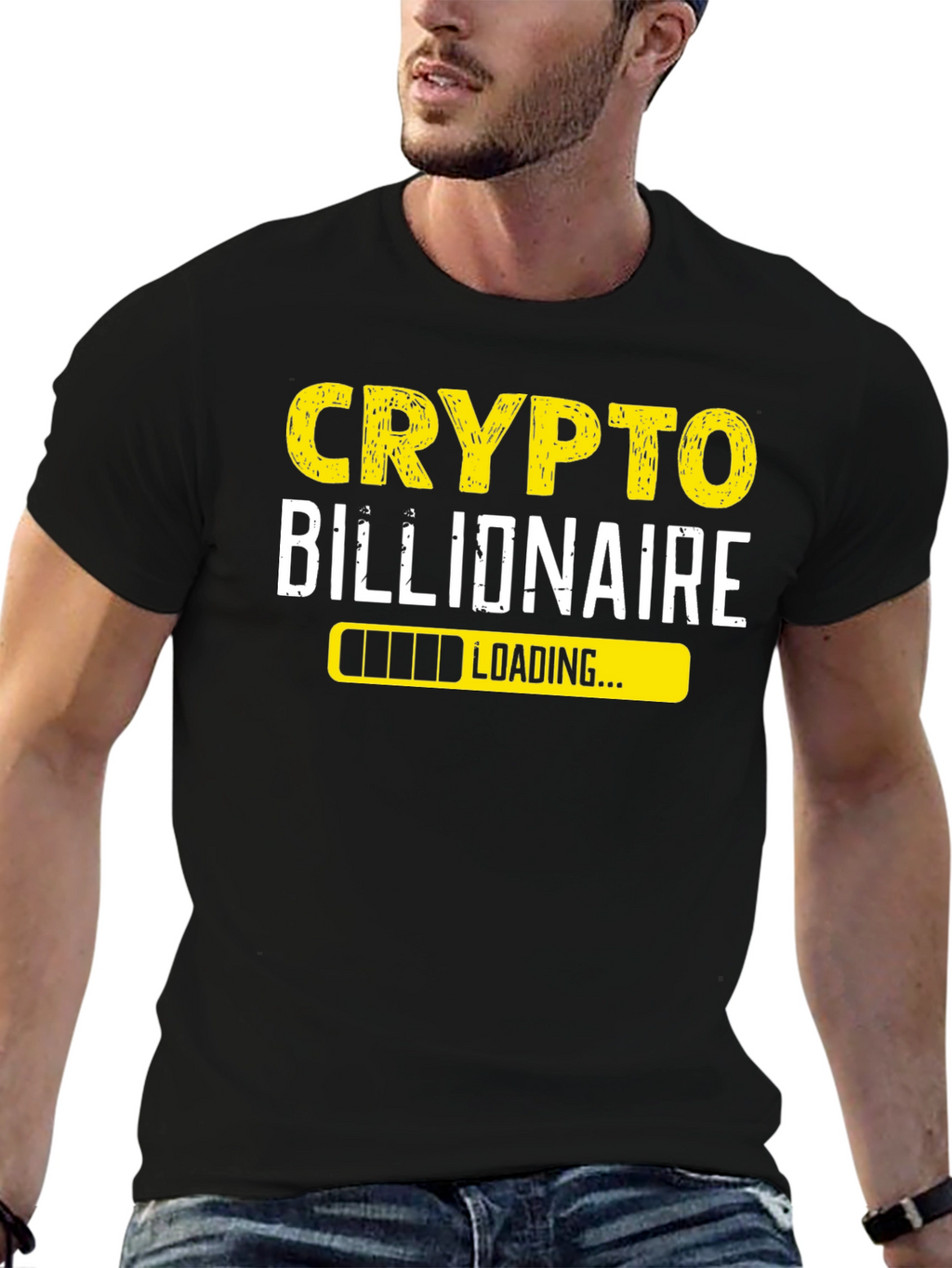 Crypto Billionaire Loading Black T-Shirt