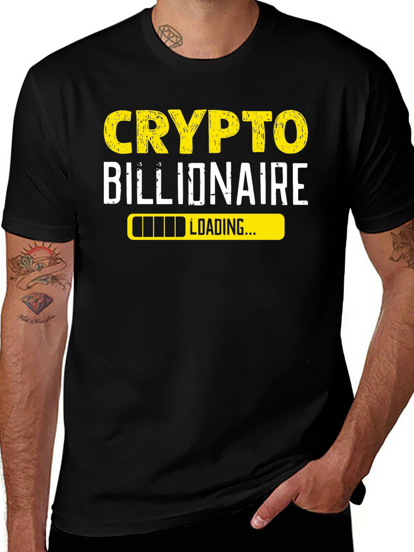 Crypto Billionaire Loading Black T-Shirt