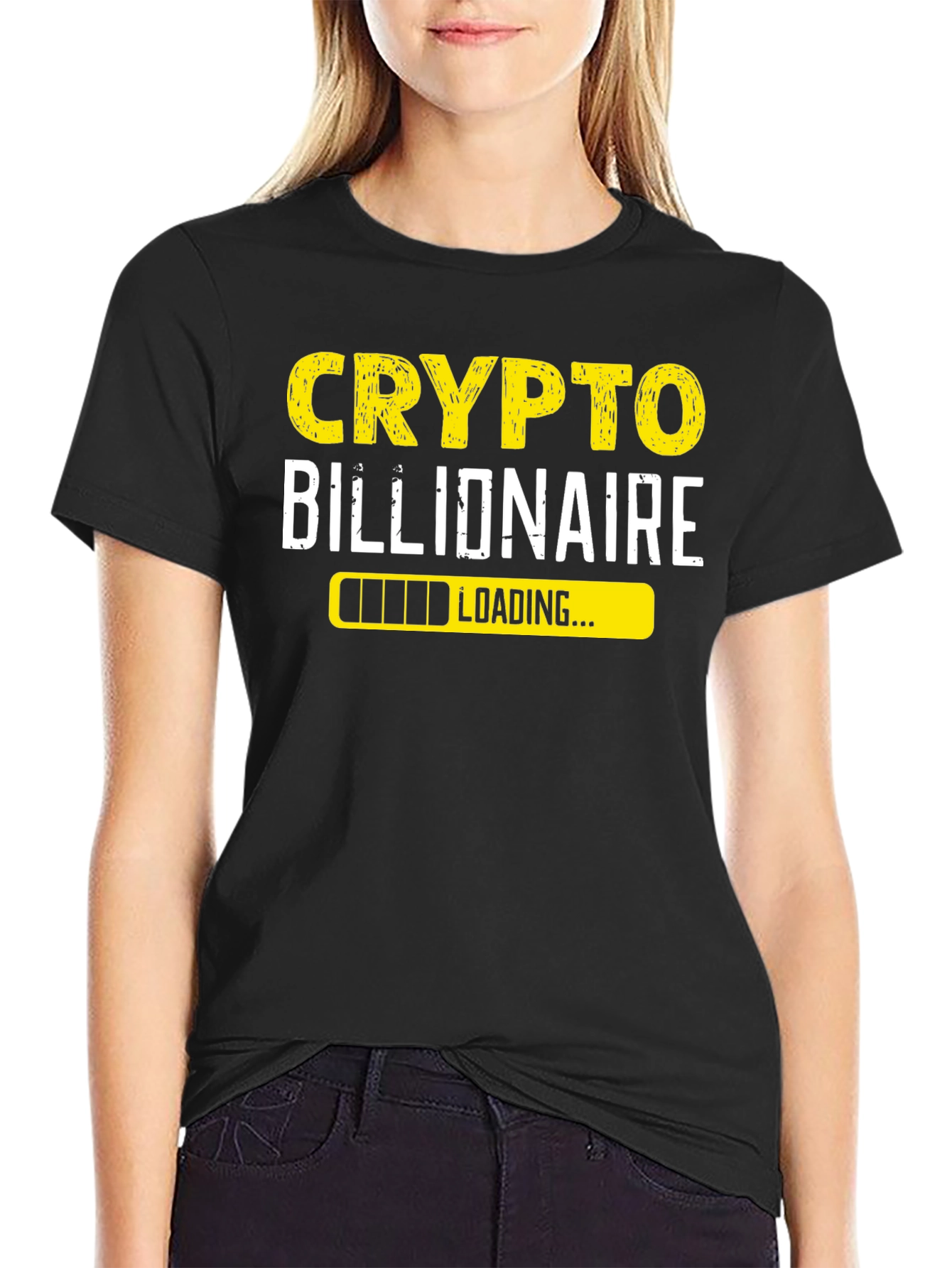 Crypto Billionaire Loading Black T-Shirt