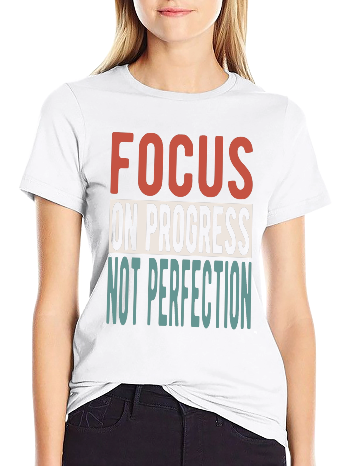 Focus on Progress Graphic Tee - Motivational Shirt