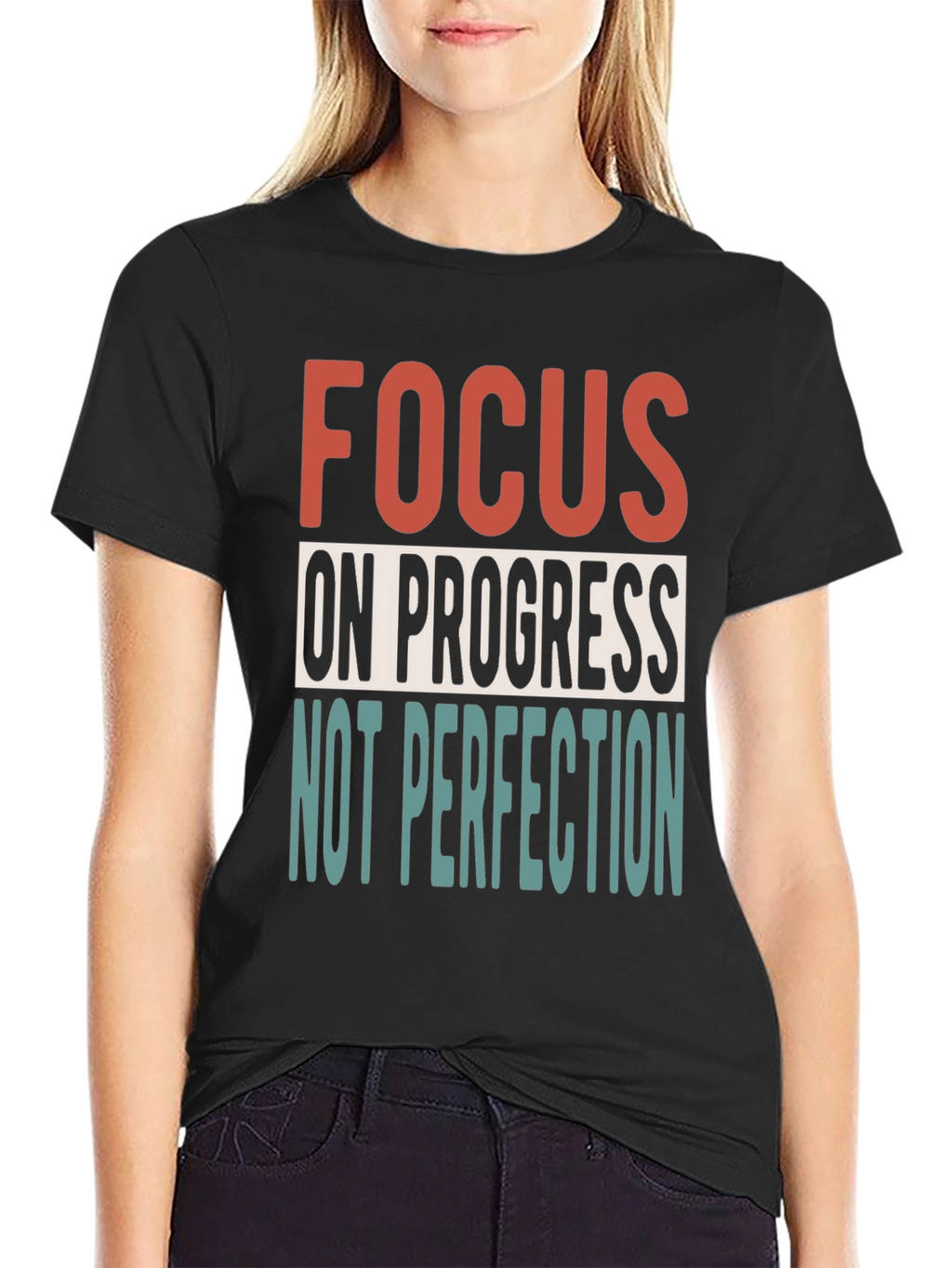 Focus on Progress Graphic Tee - Motivational Shirt