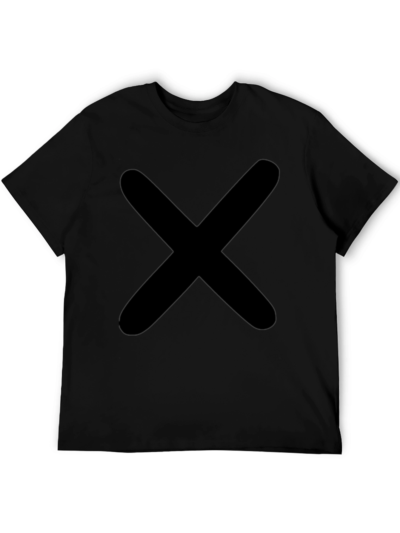 Bold X Graphic Tee - Classic Black Cotton