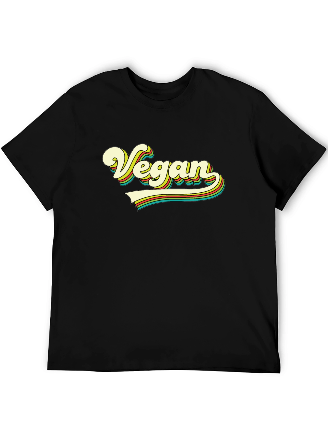 Retro Vegan T-Shirt - Black Tee