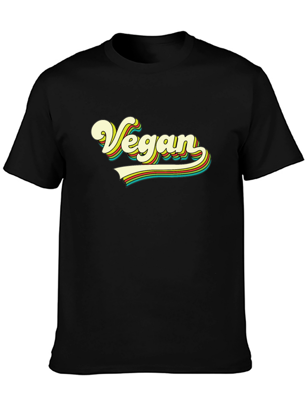Retro Vegan T-Shirt - Black Tee