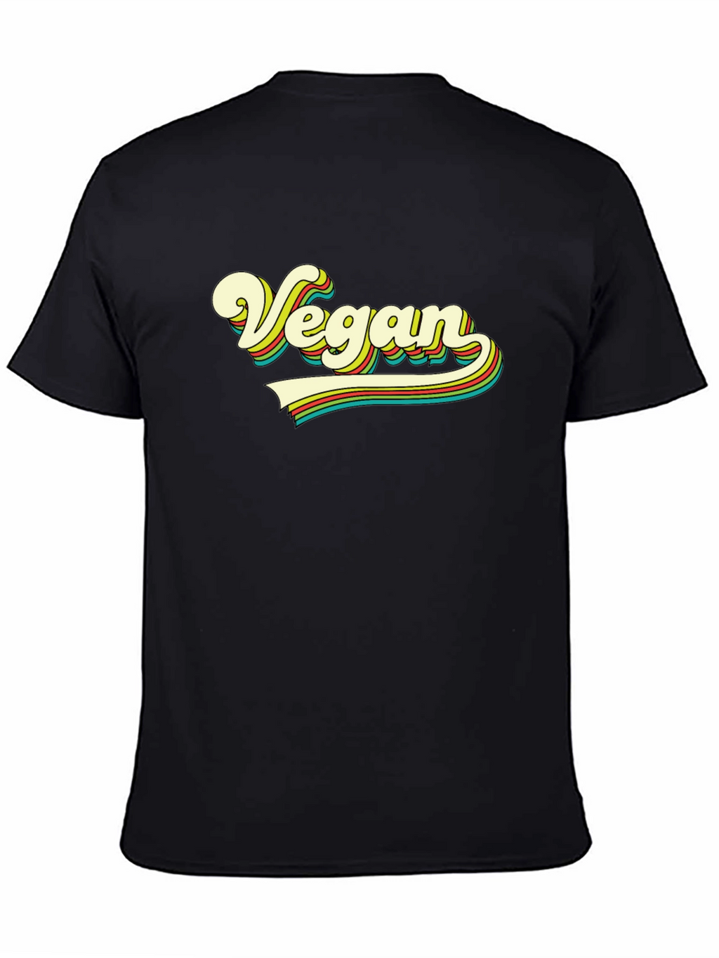 Retro Vegan T-Shirt - Black Tee