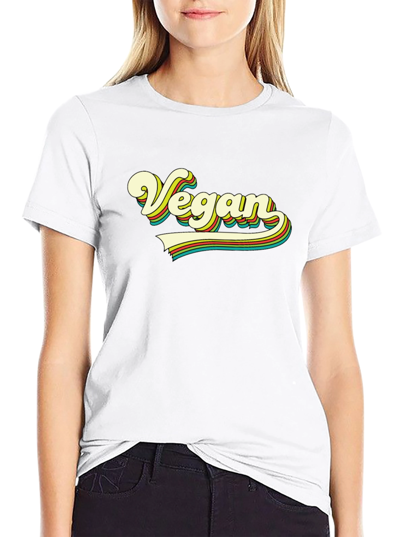 Retro Vegan T-Shirt - Black Tee