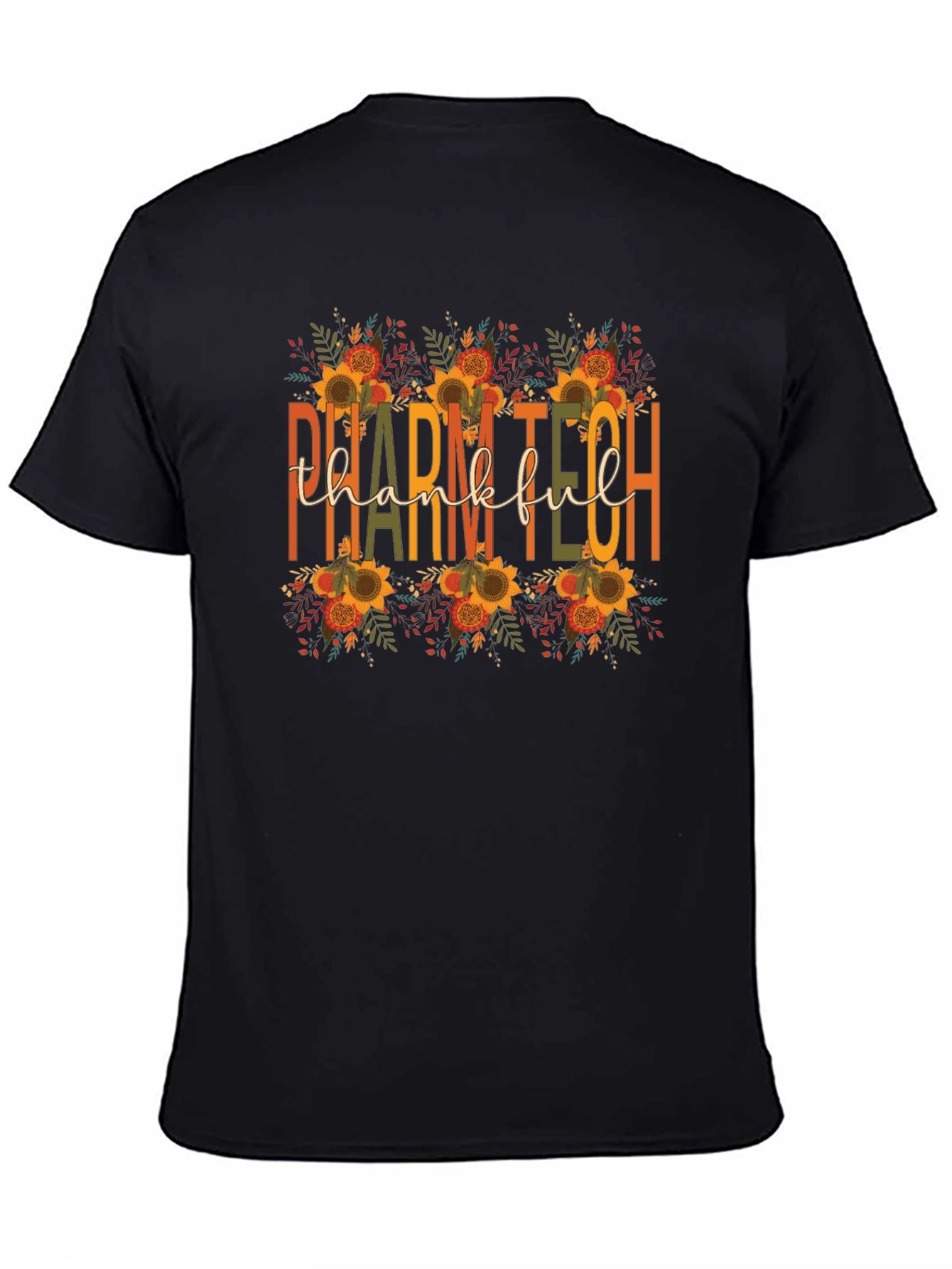 Pharm Tech Thankful T-Shirt Fall Floral Print