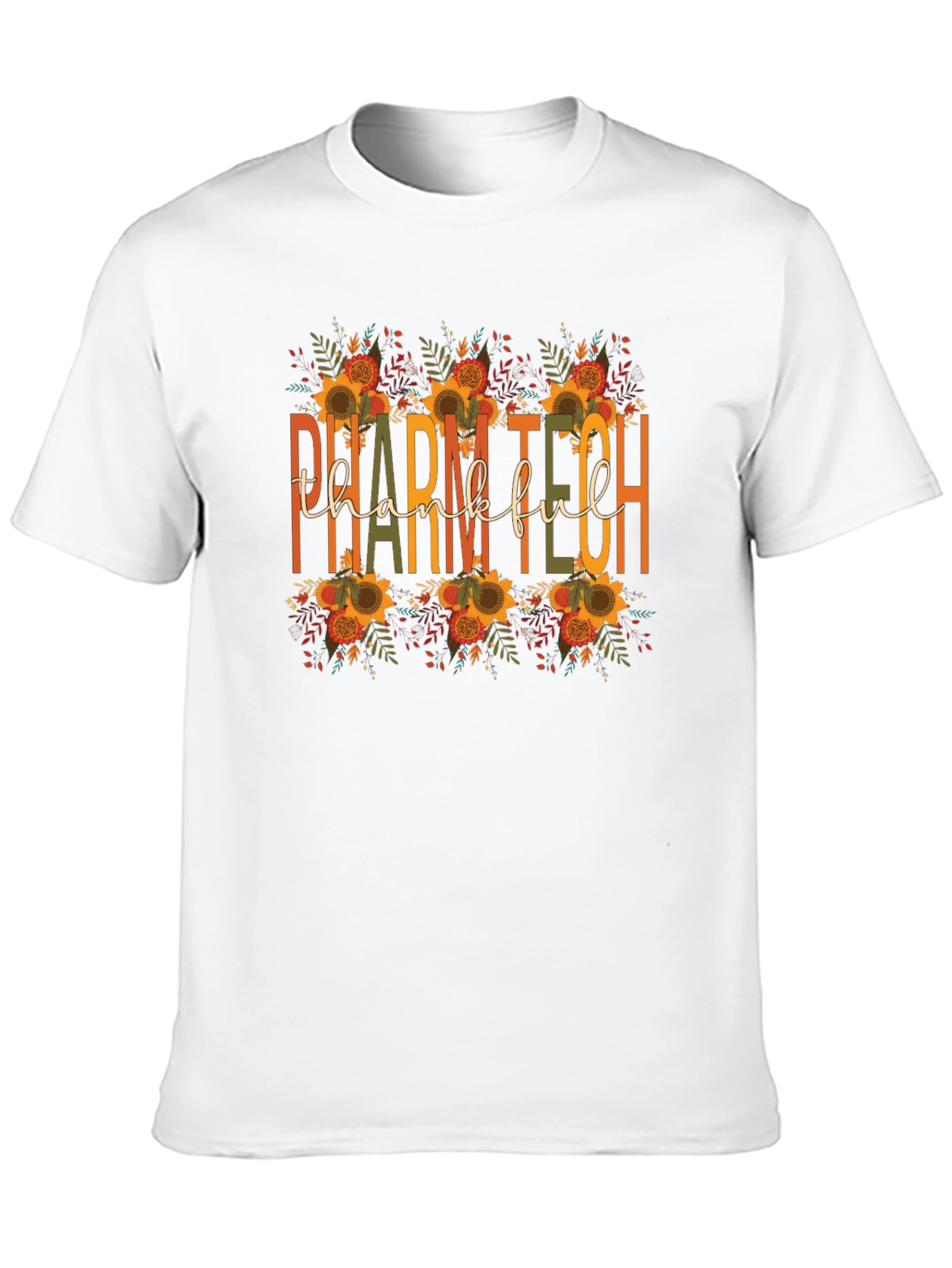 Pharm Tech Thankful T-Shirt Fall Floral Print
