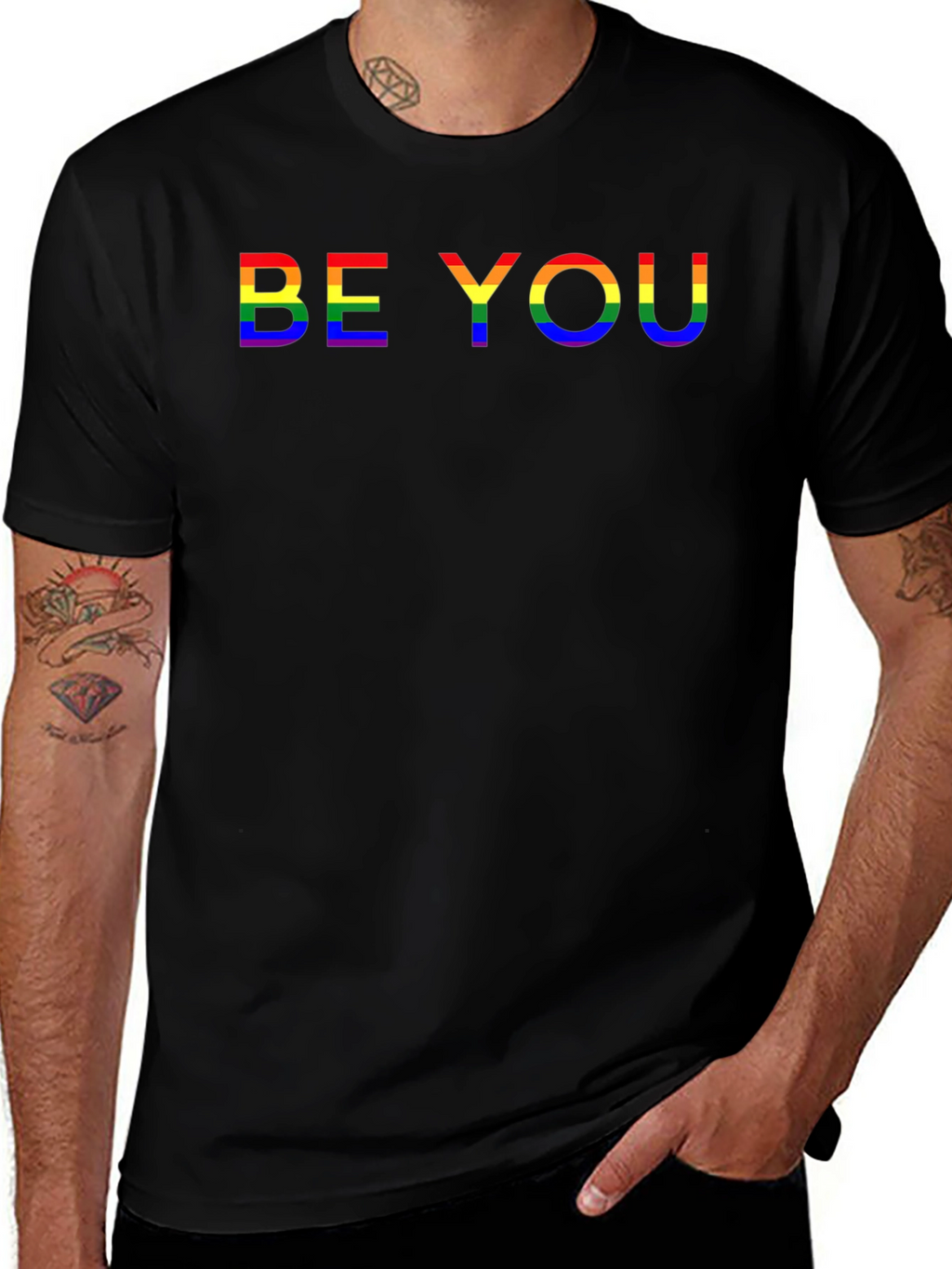 Be You Rainbow Pride T-Shirt - Black LGBTQ Tee
