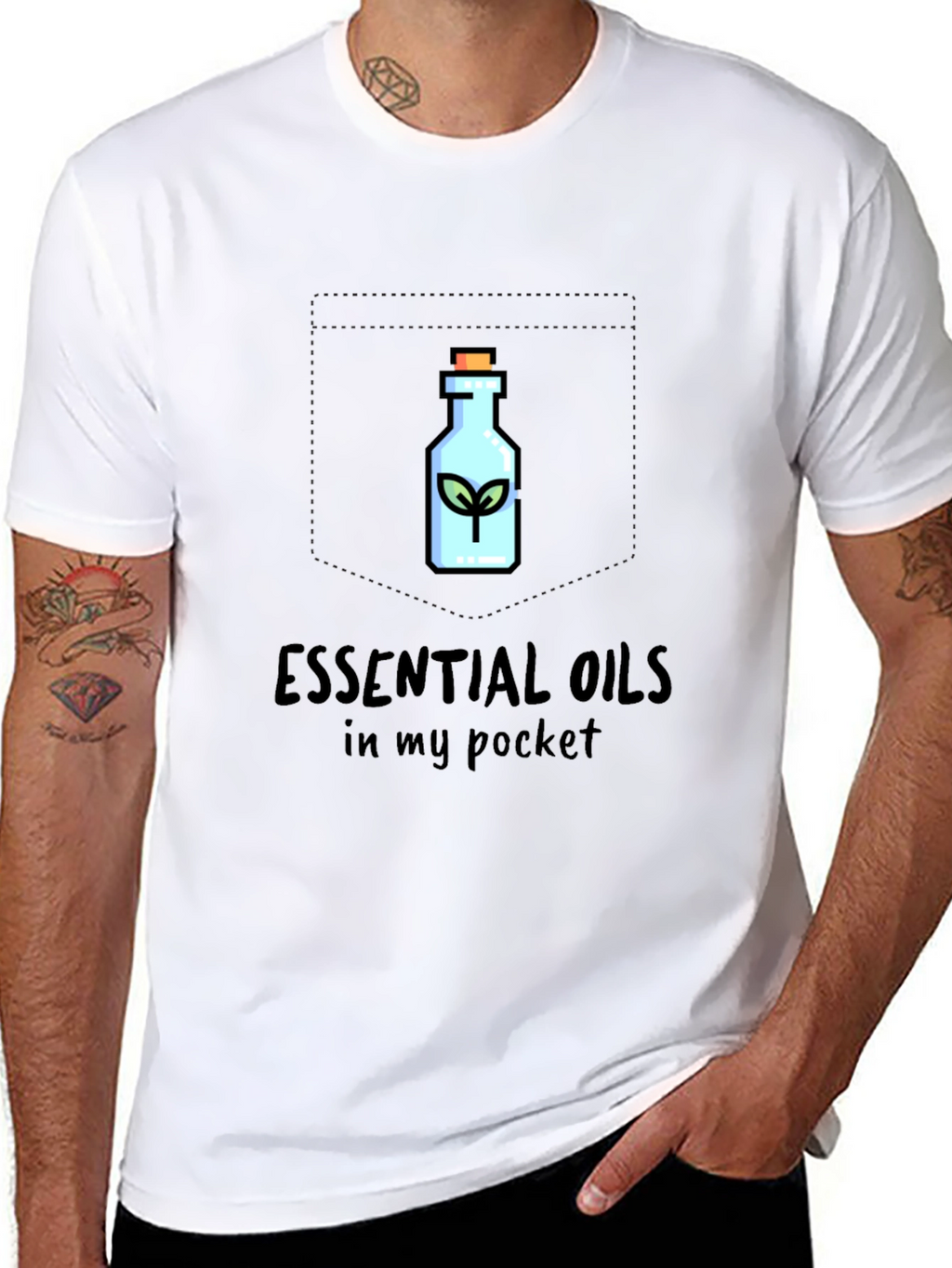 Essential Oils Pocket T-Shirt - Stylish Comfort