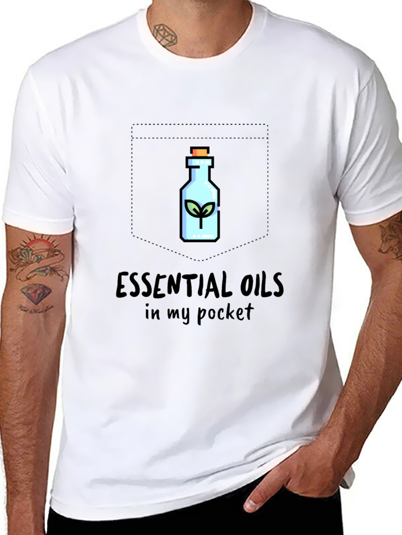 Essential Oils Pocket T-Shirt - Stylish Comfort