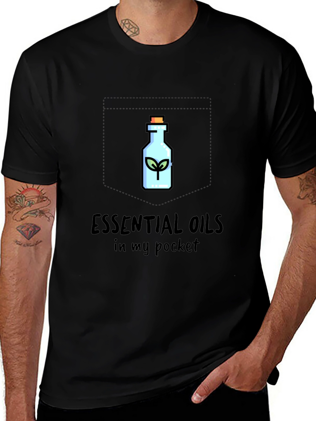 Essential Oils Pocket T-Shirt - Stylish Comfort