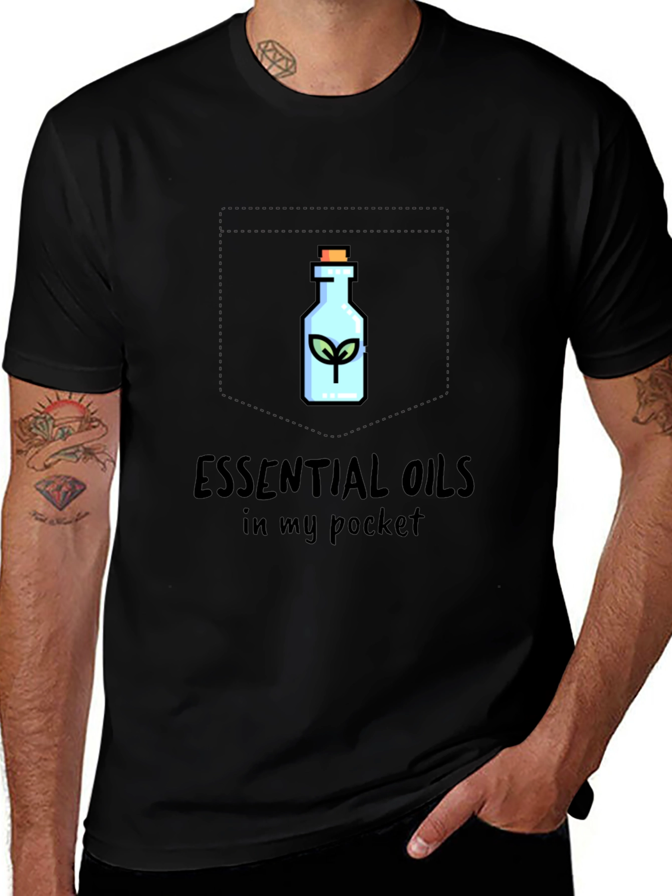 Essential Oils Pocket T-Shirt - Stylish Comfort