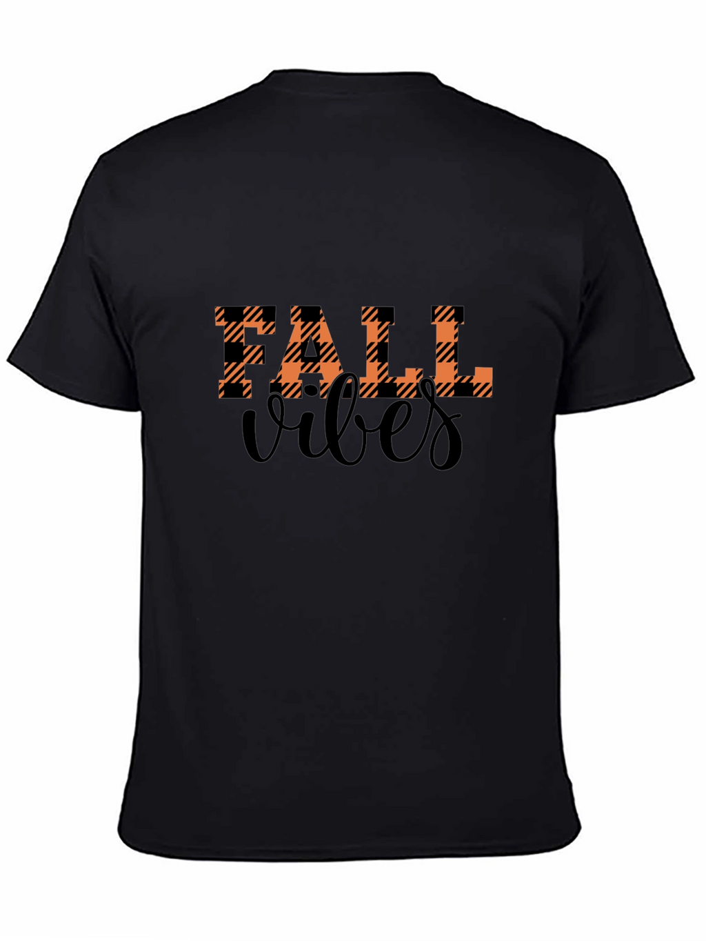 Fall Vibes Plaid Graphic Tee - Autumn Style