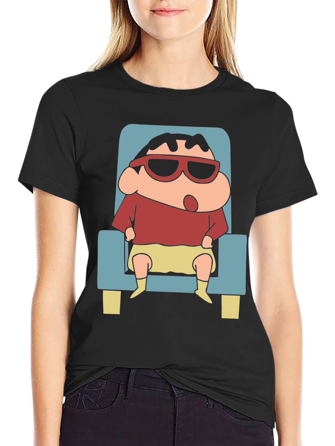 Cool Shin-chan Cartoon Graphic Tee