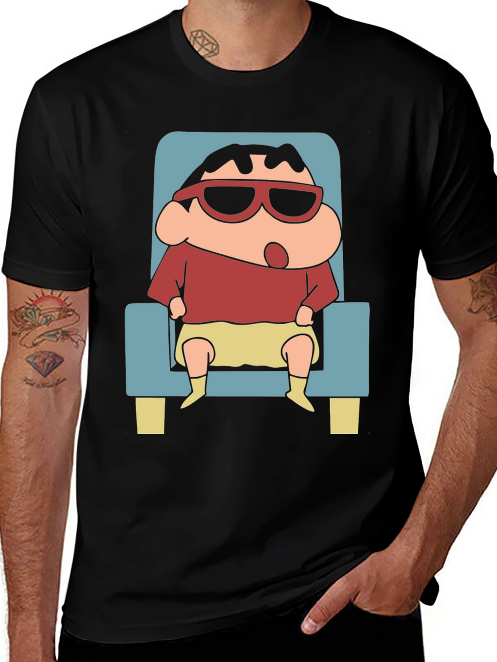 Cool Shin-chan Cartoon Graphic Tee