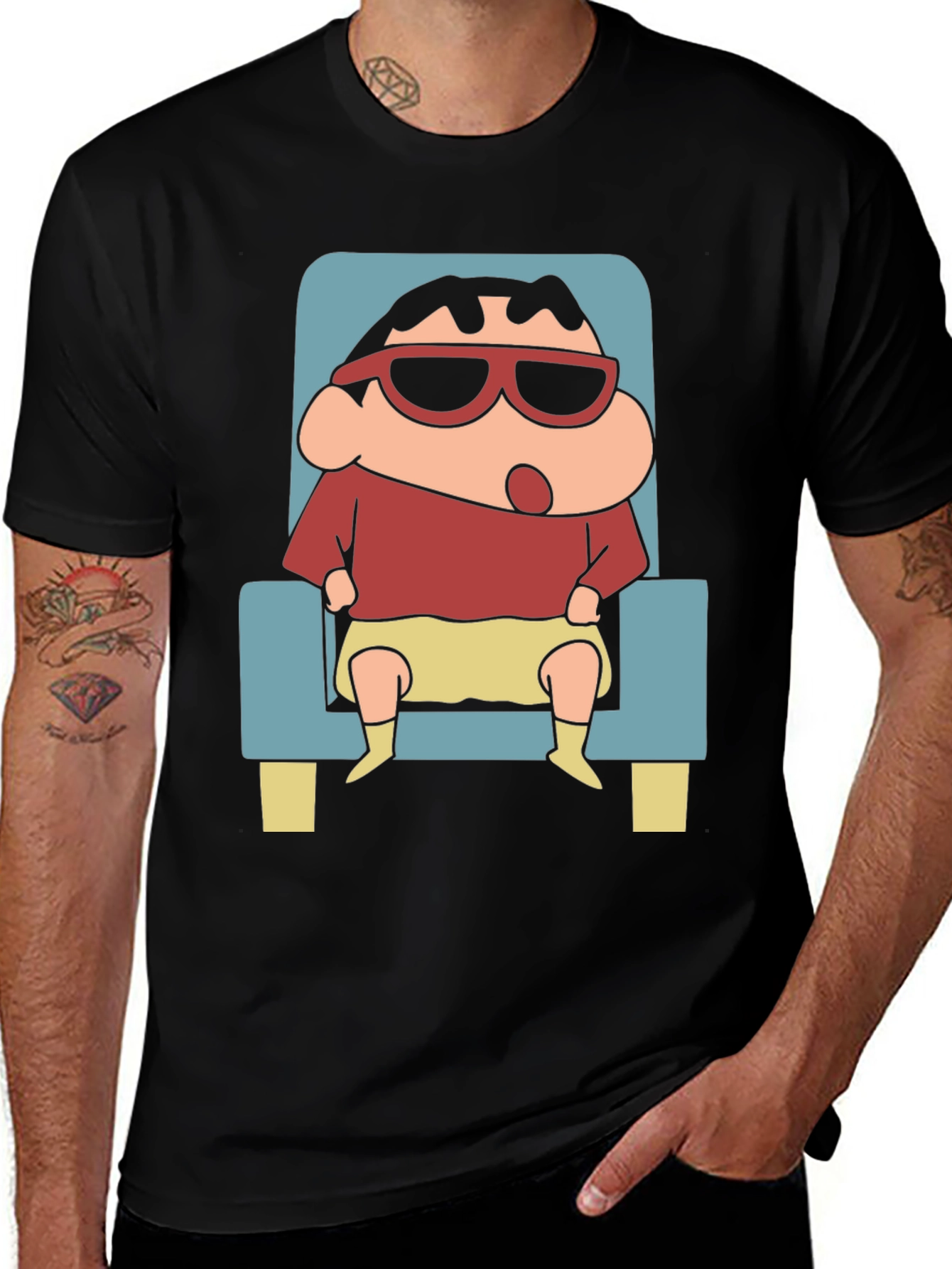 Cool Shin-chan Cartoon Graphic Tee