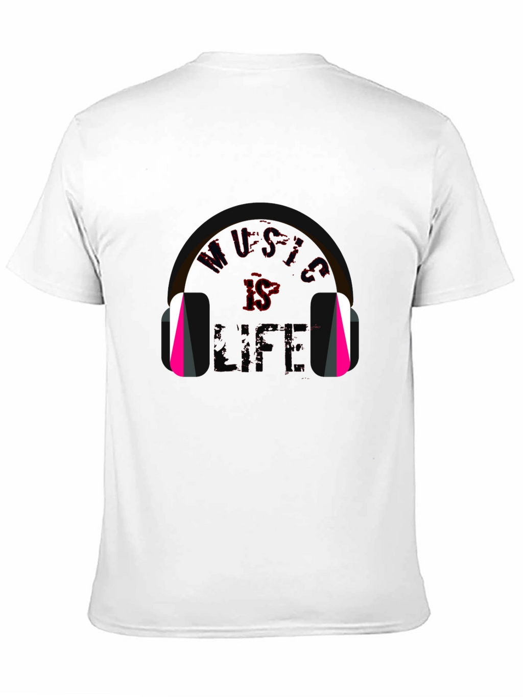Music is Life Graphic Tee - Trendy Black T-Shirt