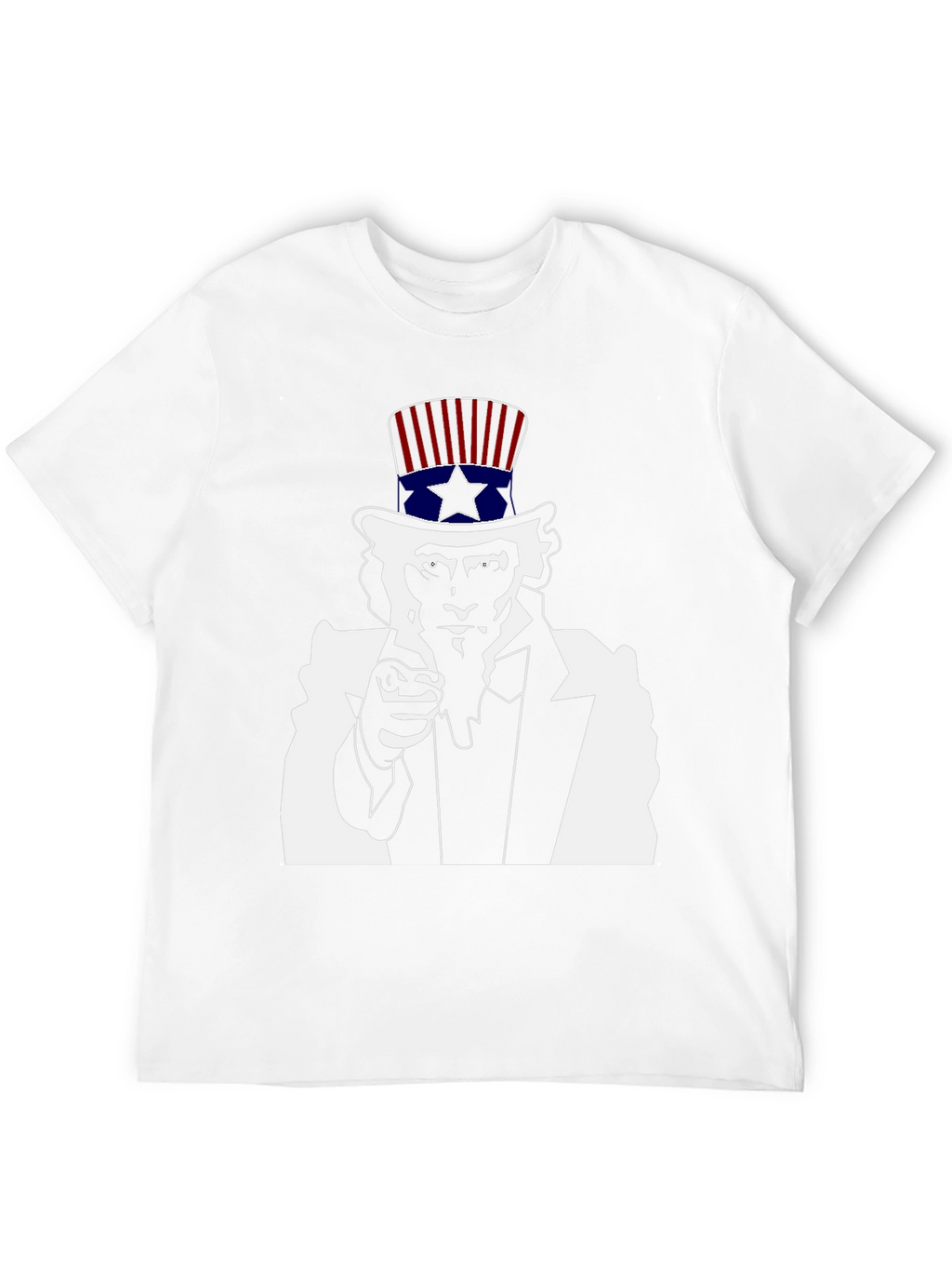 Uncle Sam Graphic Tee - Black Cotton T-Shirt