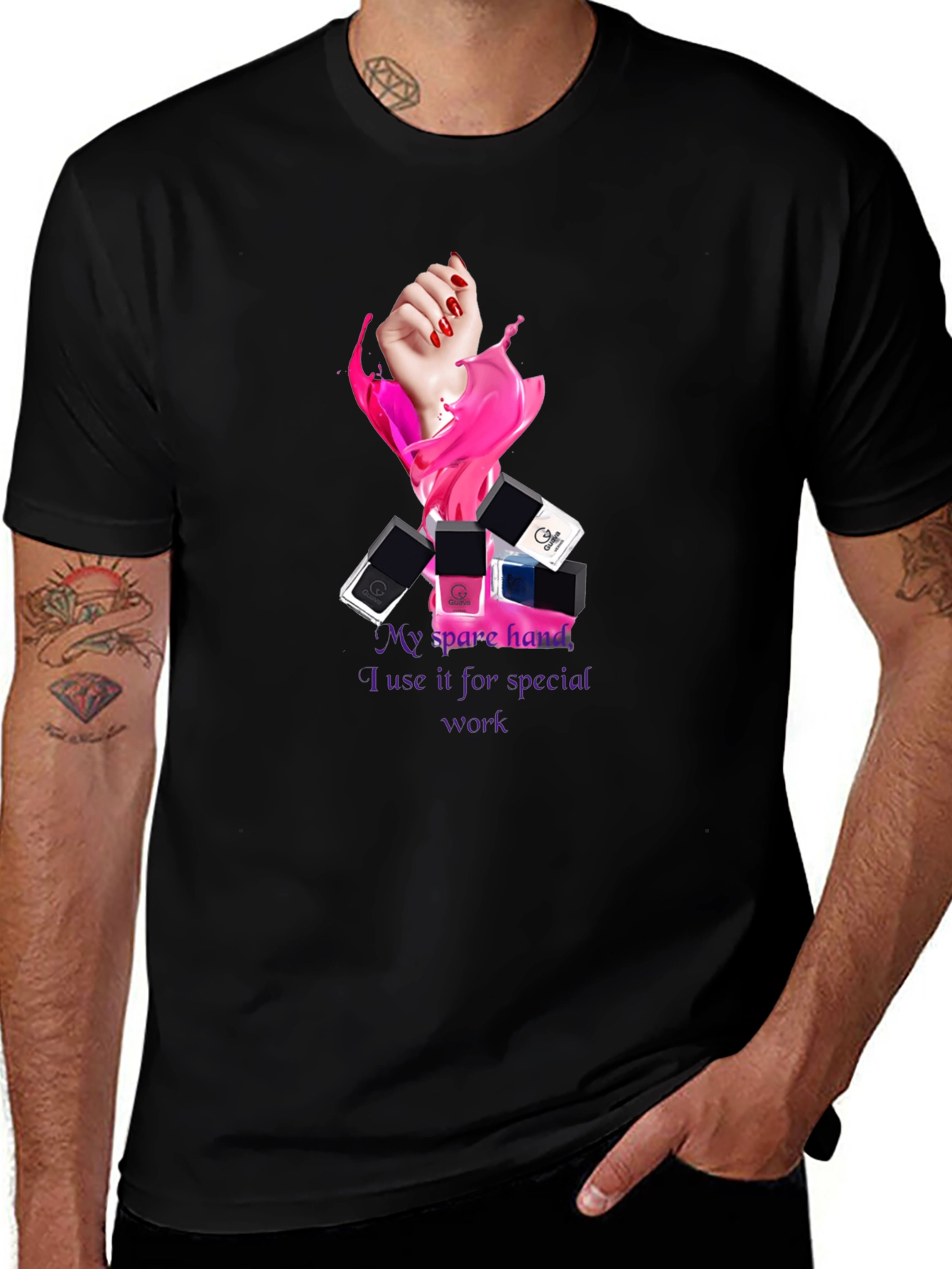 Spare Hand Nail Polish T-Shirt